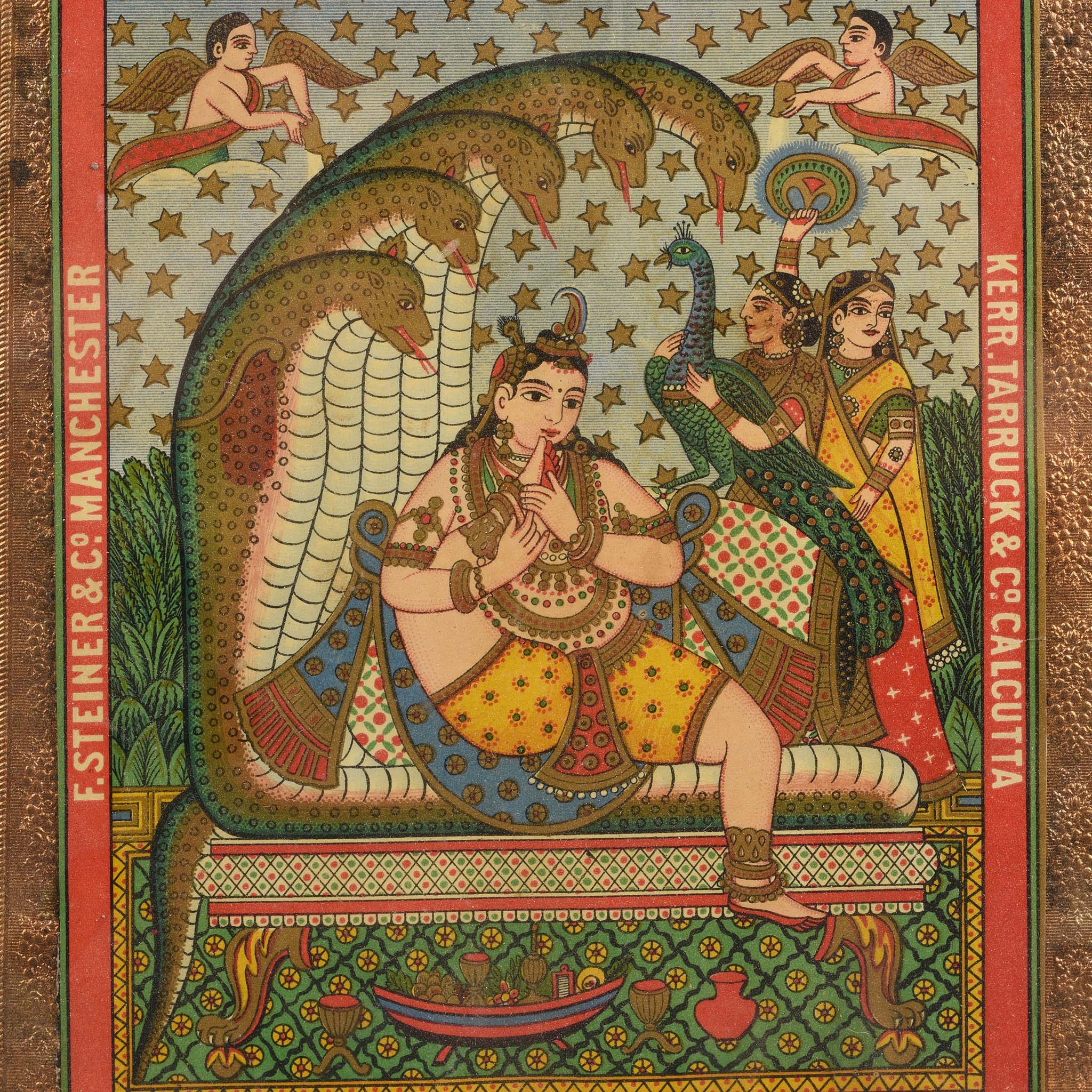 Framed Chromolithograph Advertising Label Of Krishna - Ca 1920 - Image 2