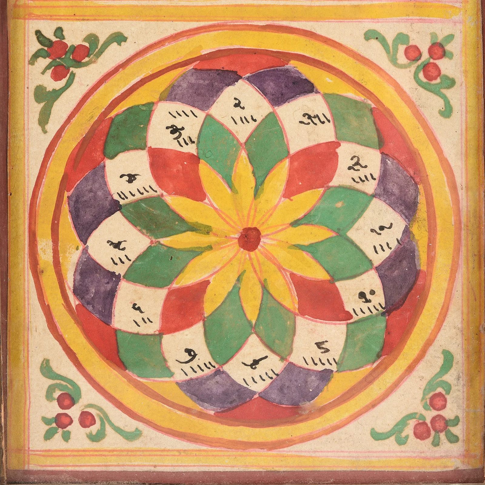 Framed Indian Horoscope From Gujarat - Ca 1930's - Image 3