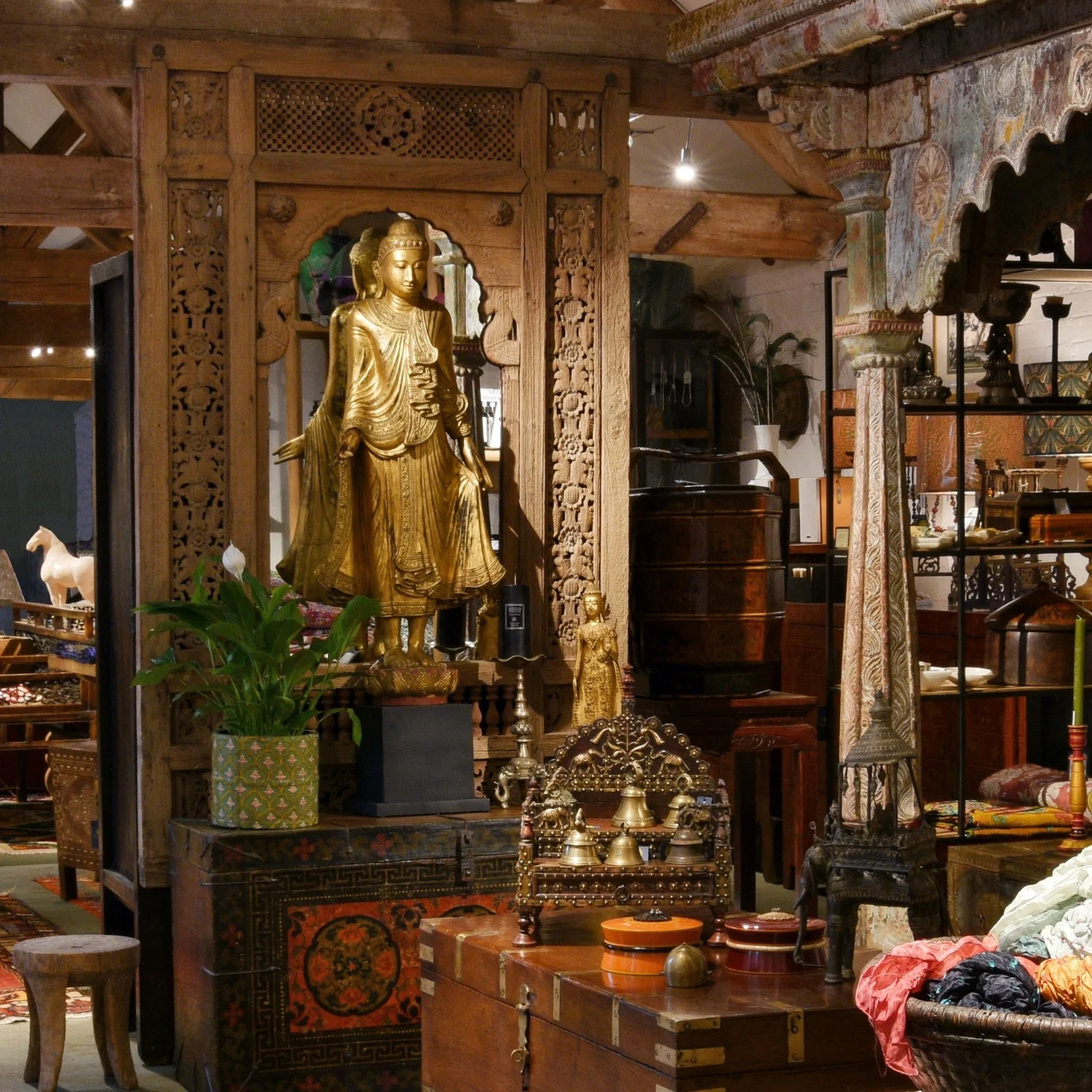 Gilded Teak Standing Mandalay Buddha - Ca 1920 - Image 3
