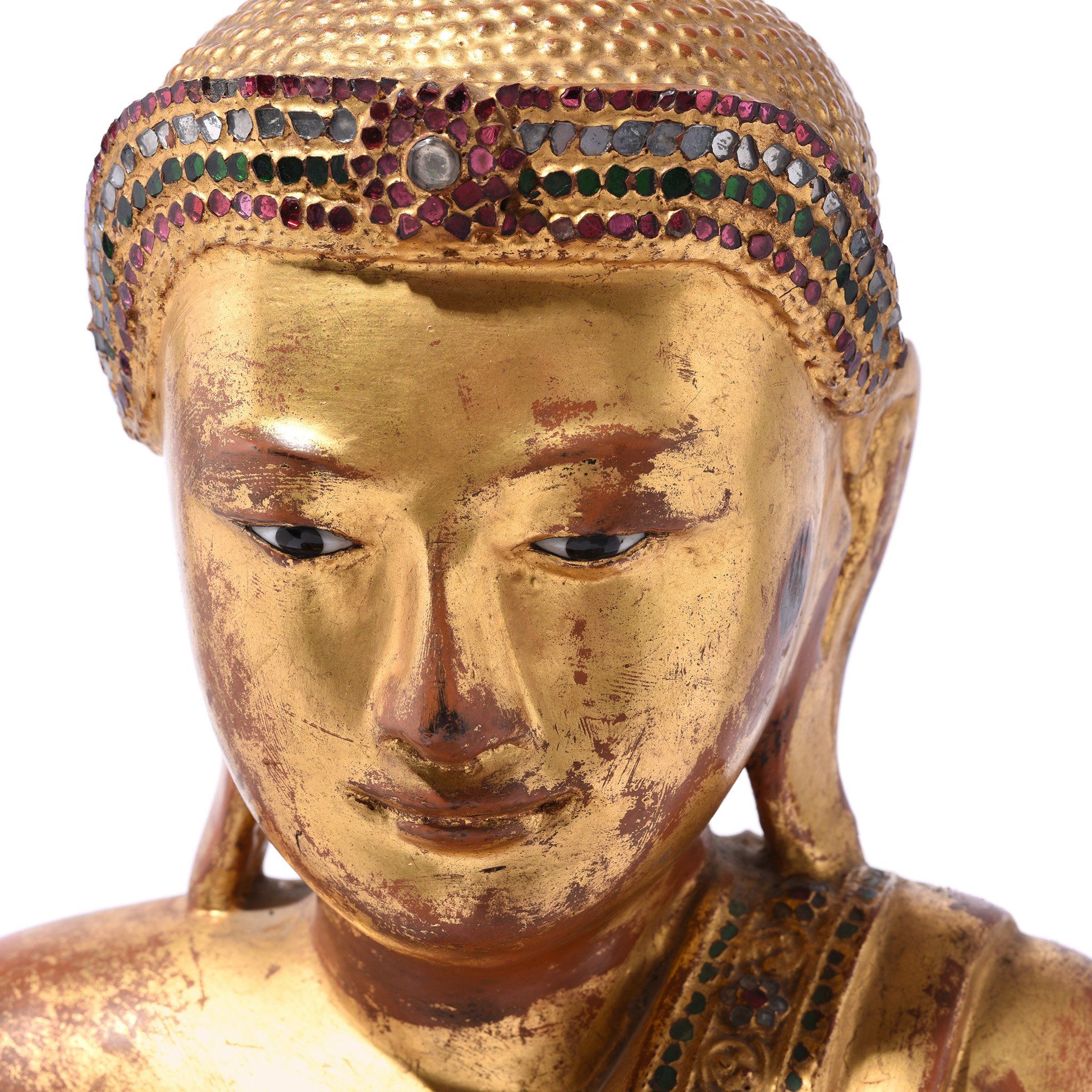 Gilded Teak Burmese Buddha From Mandalay - 19thC - Image 5