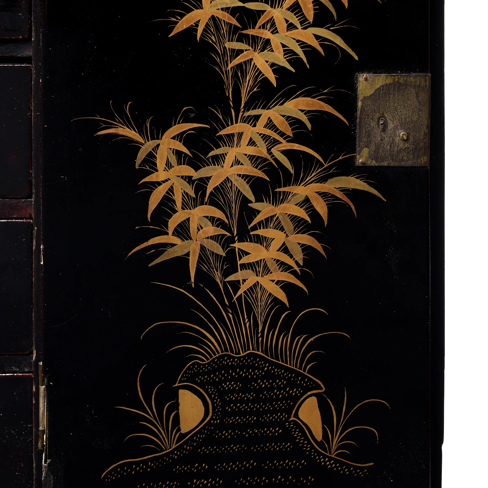 Gilt Black Lacquer Canton Export Jewellery Cabinet - 19th Century - Image 13