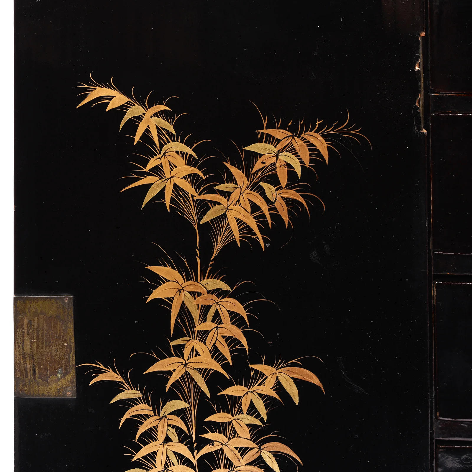 Gilt Black Lacquer Canton Export Jewellery Cabinet - 19th Century - Image 15