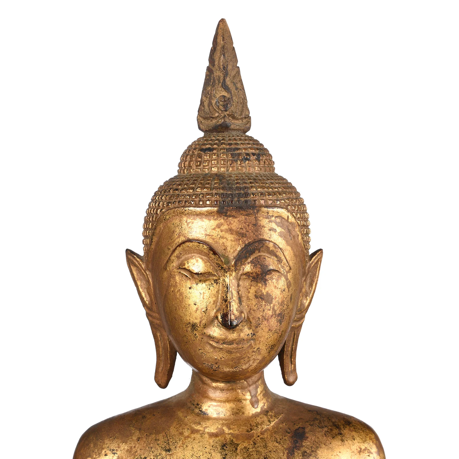 Gilt Teak Sukothai Style Standing Thai Buddha - Early 19th Century - Image 3