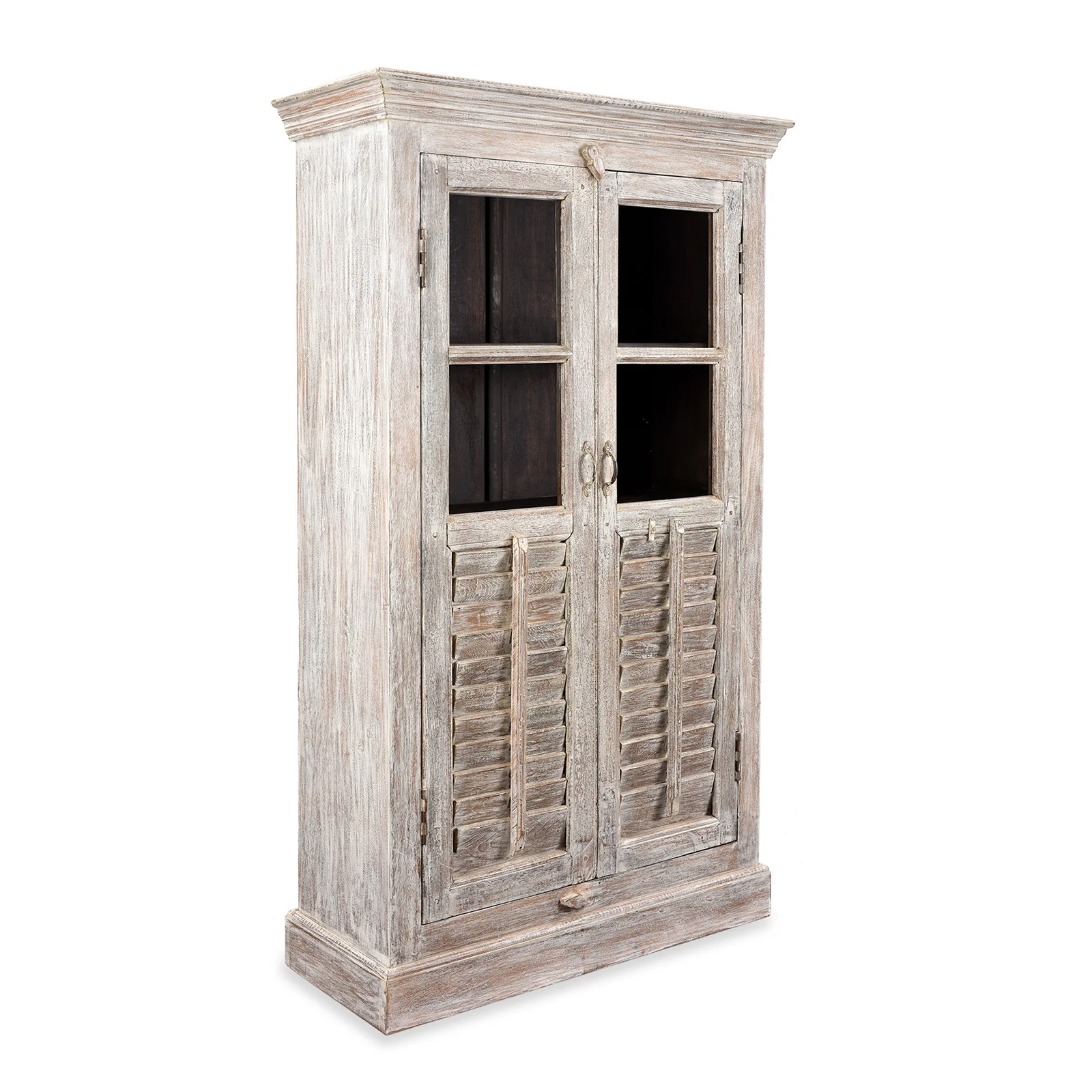 Glazed Louvre Cabinet Made from Reclaimed Teak - Image 5