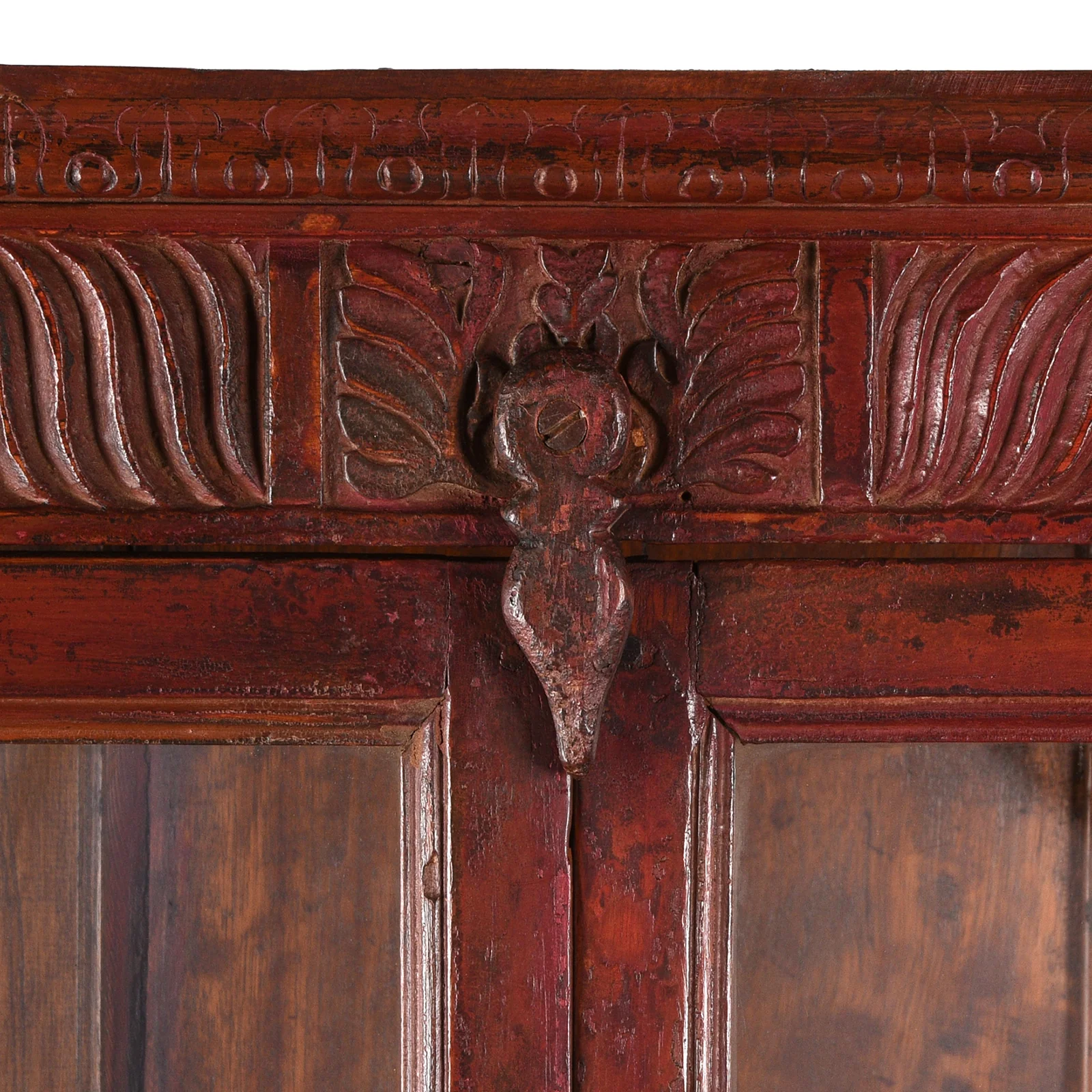 Glazed Teak Almirah Cabinet With Sunburst Panels - 19th Century - Image 6