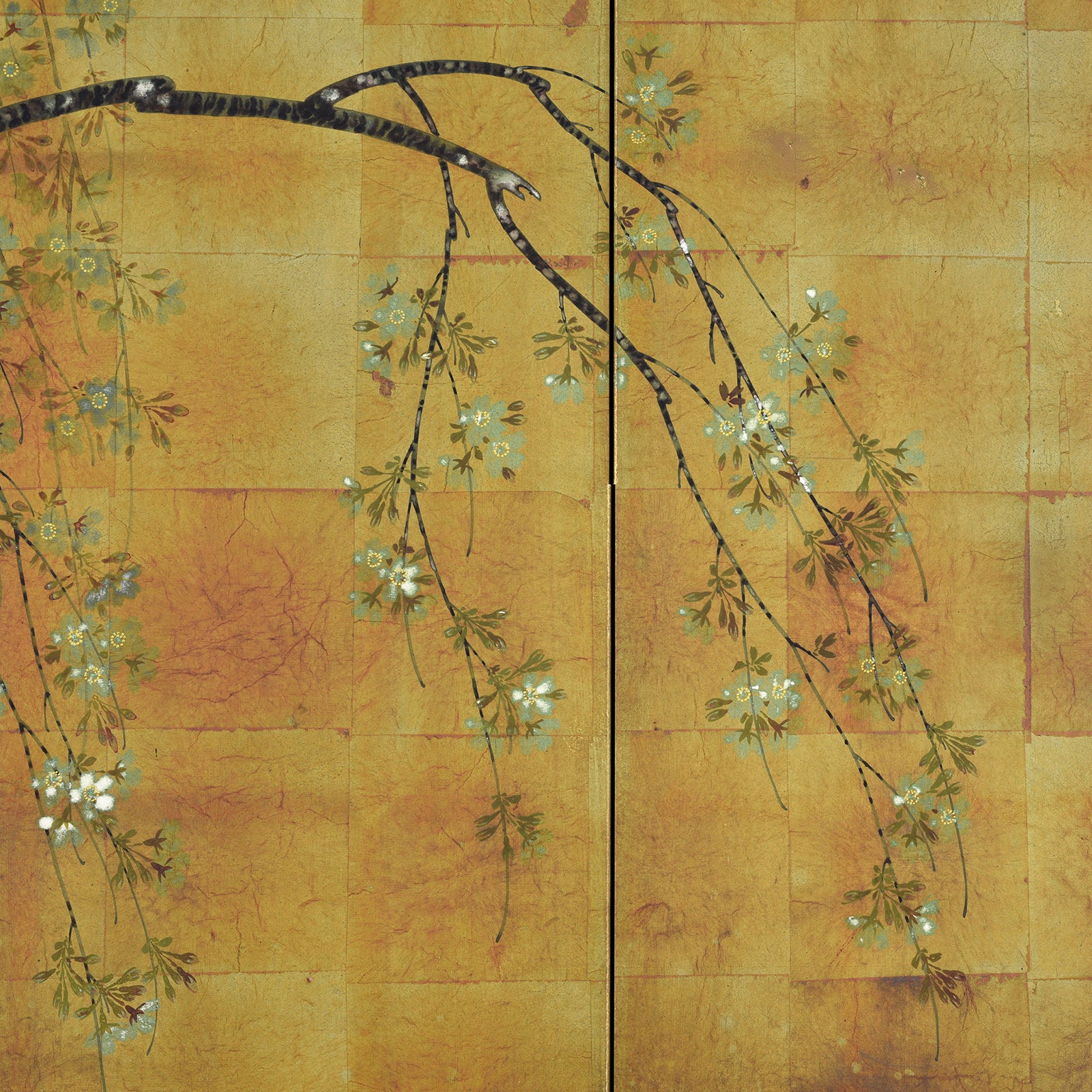 Japanese Gold Rinpa Style Byobu Screen - Showa Era - Image 3