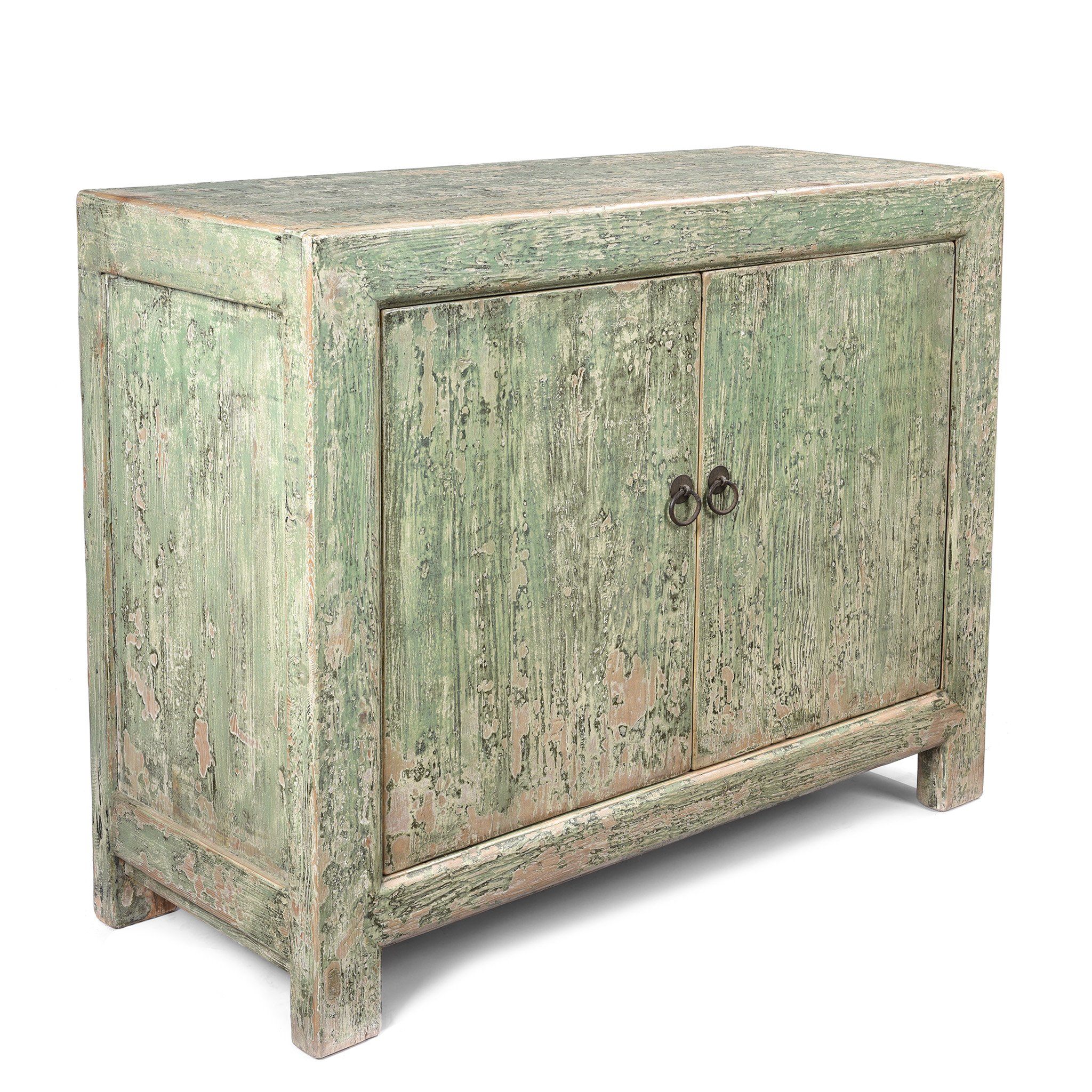 Green 2 Door Sideboard Made From Reclaimed Pine - Image 2