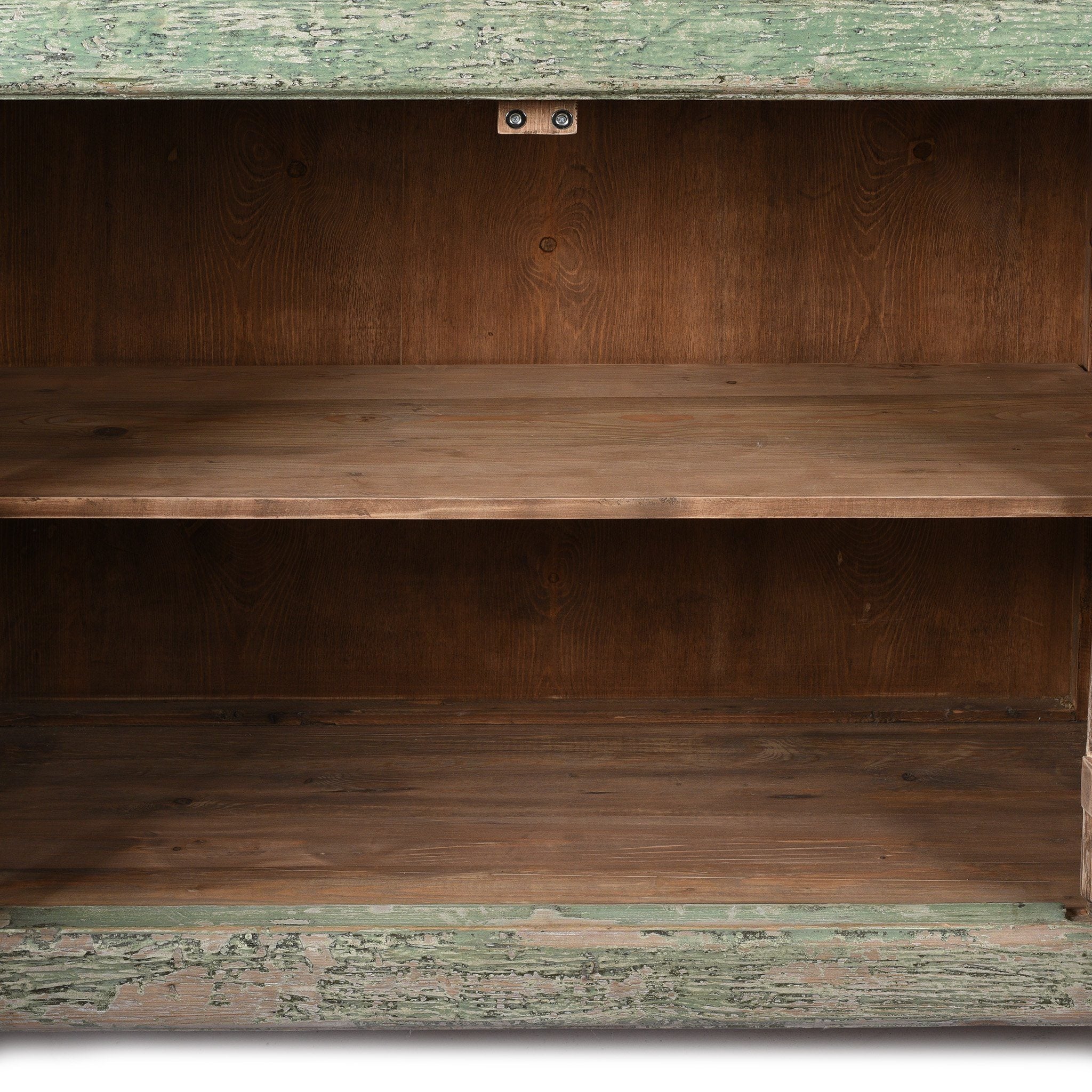 Green 2 Door Sideboard Made From Reclaimed Pine - Image 3