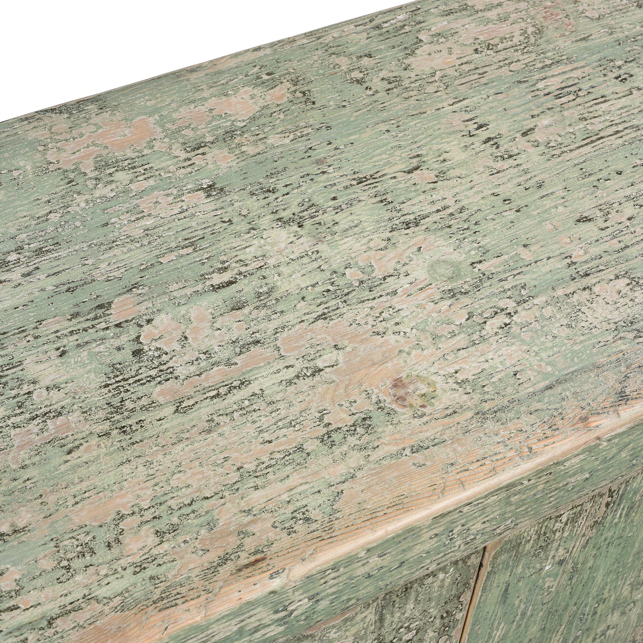 Green 2 Door Sideboard Made From Reclaimed Pine - Image 4
