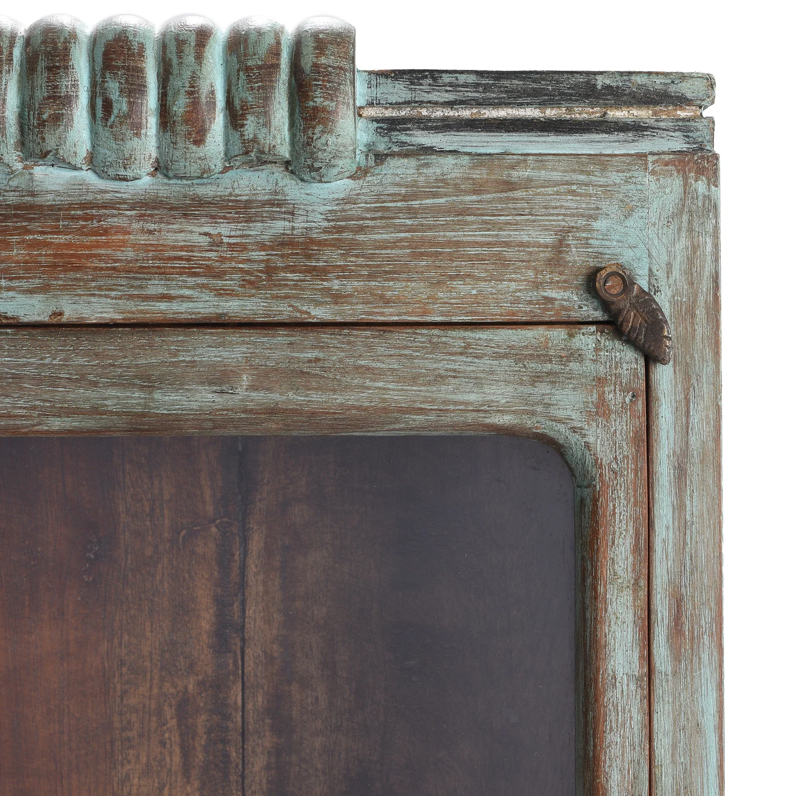 Green Painted Glazed Wall Cabinet - Ca 1920 - Image 3