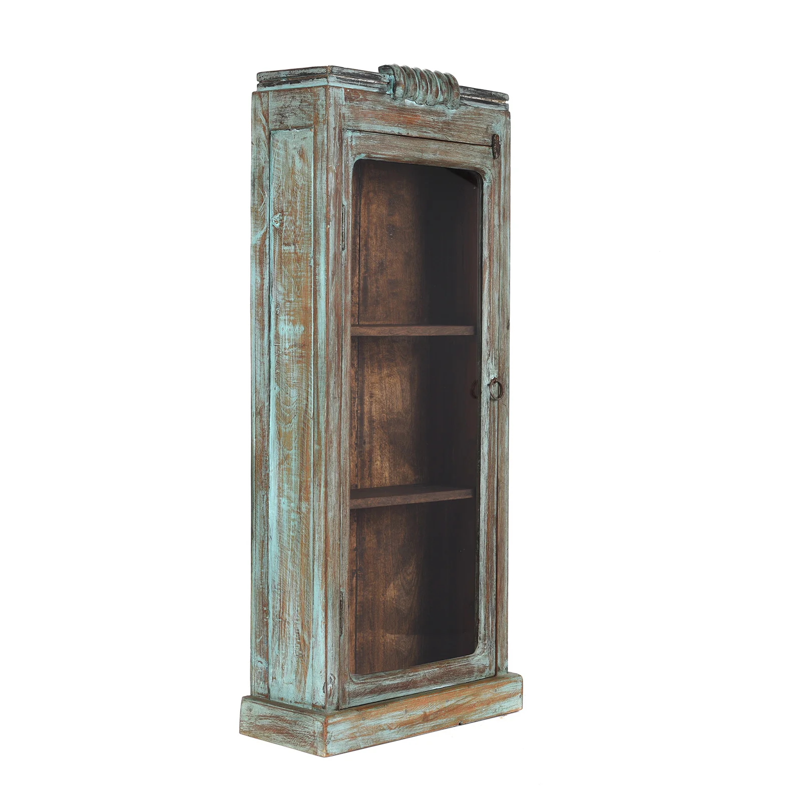 Green Painted Glazed Wall Cabinet - Ca 1920 - Image 4