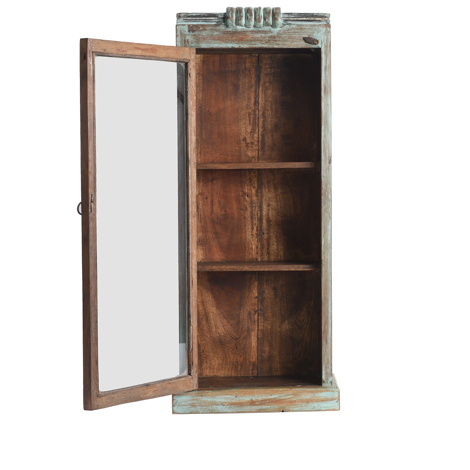 Green Painted Glazed Wall Cabinet - Ca 1920 - Image 5