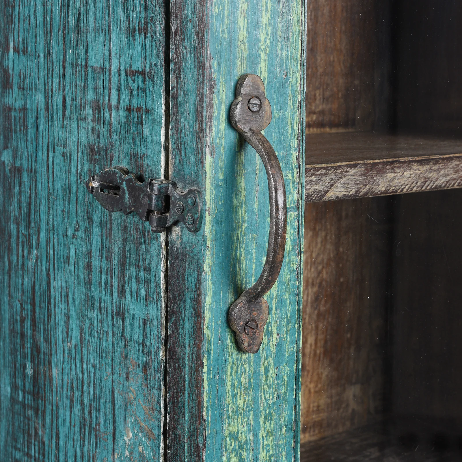 Green Painted Glazed Wall Cabinet - 1940 - Image 6