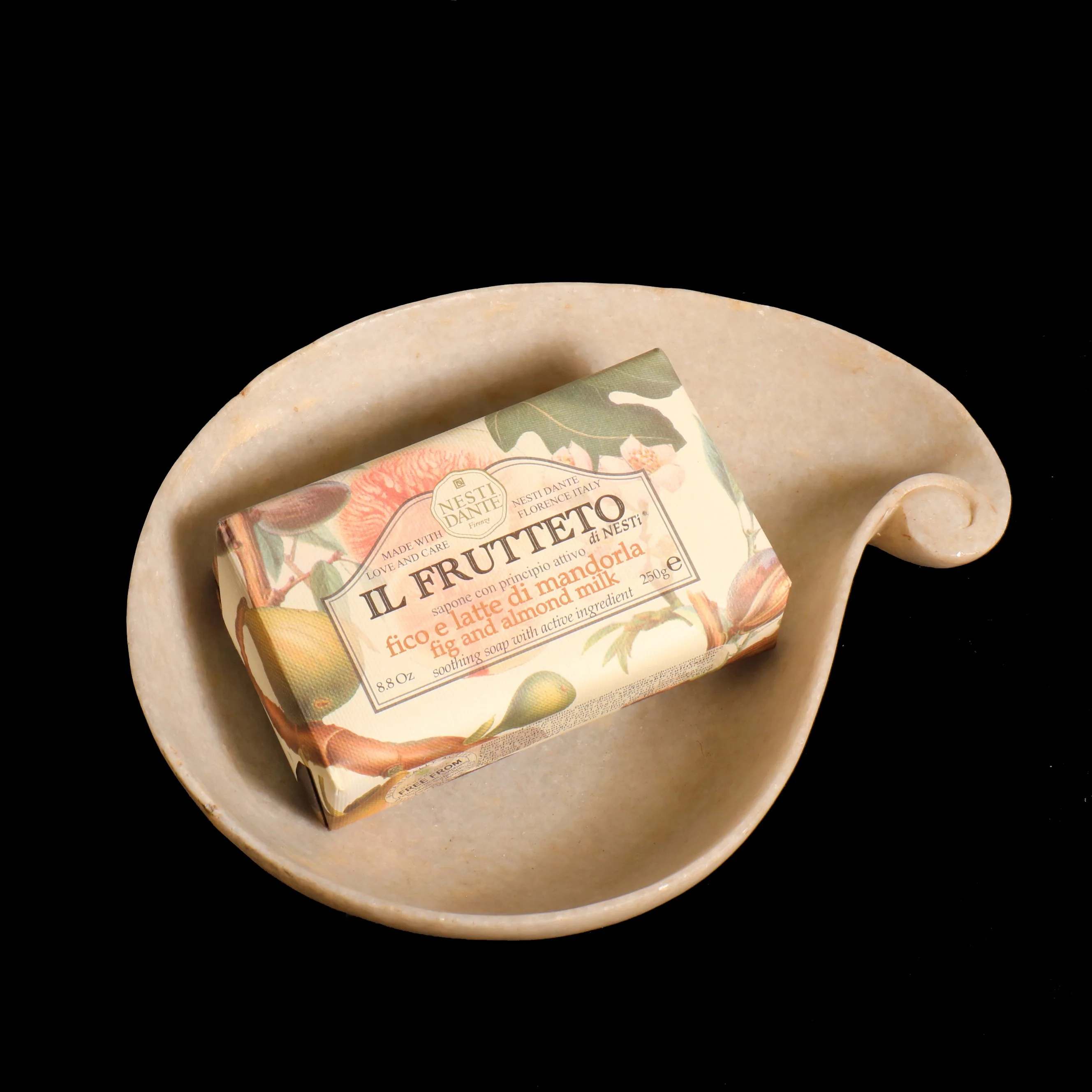 Hand Carved White Marble Dish - Image 4