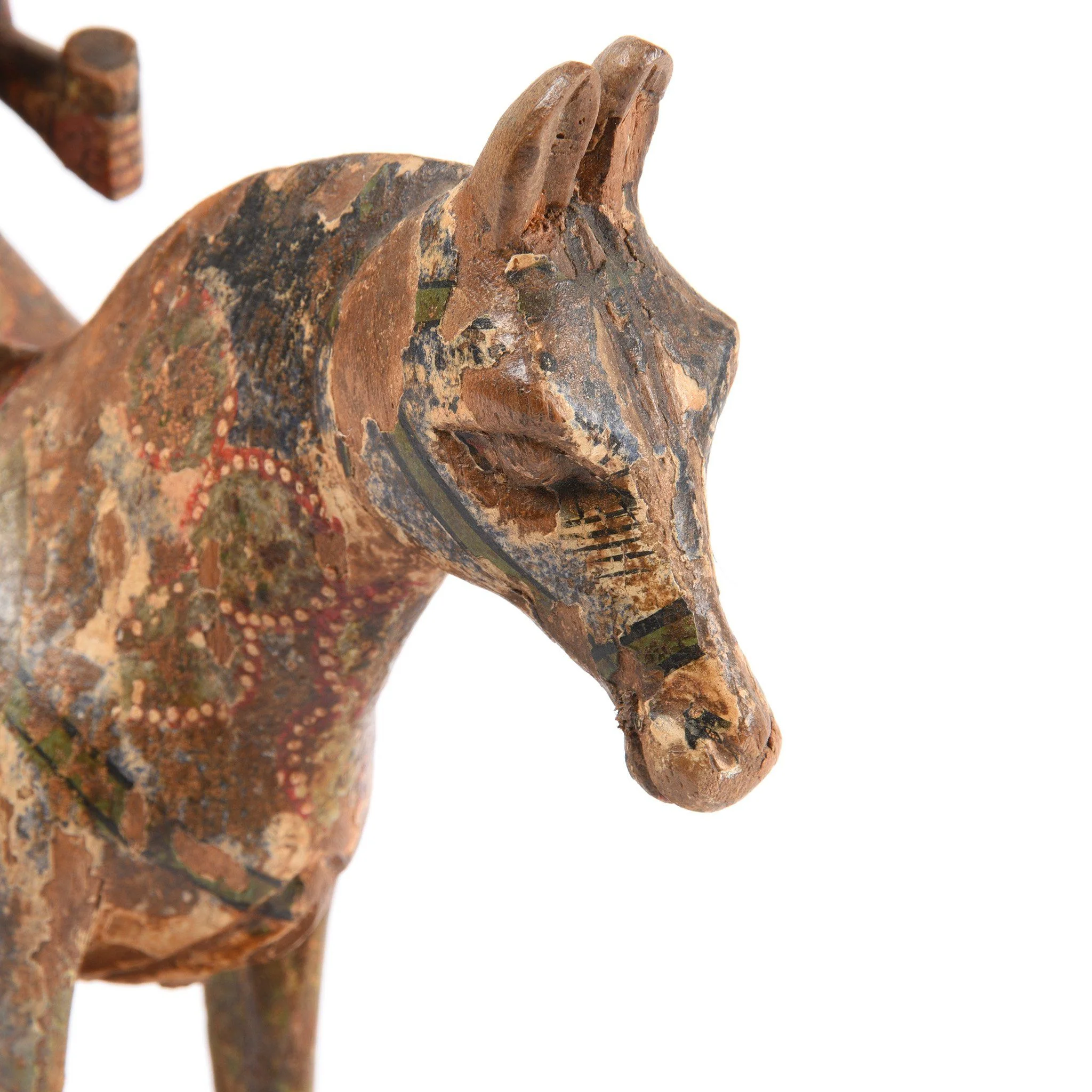 Wooden Painted Horse Wheeltoy - 19thC - Image 5