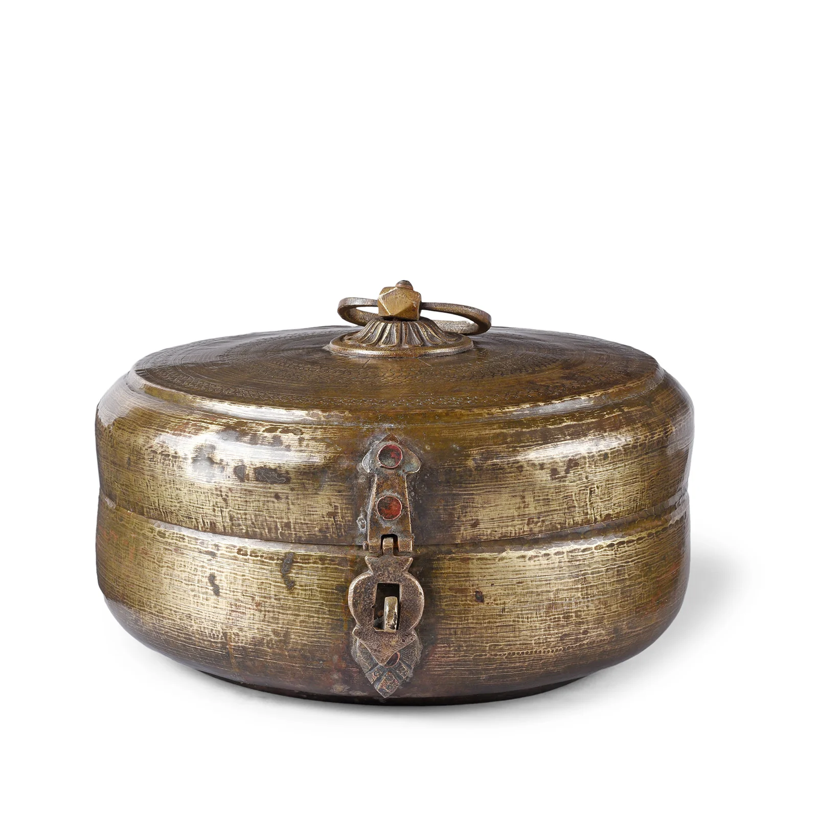 Indian Brass Chapati Box - 19th Century