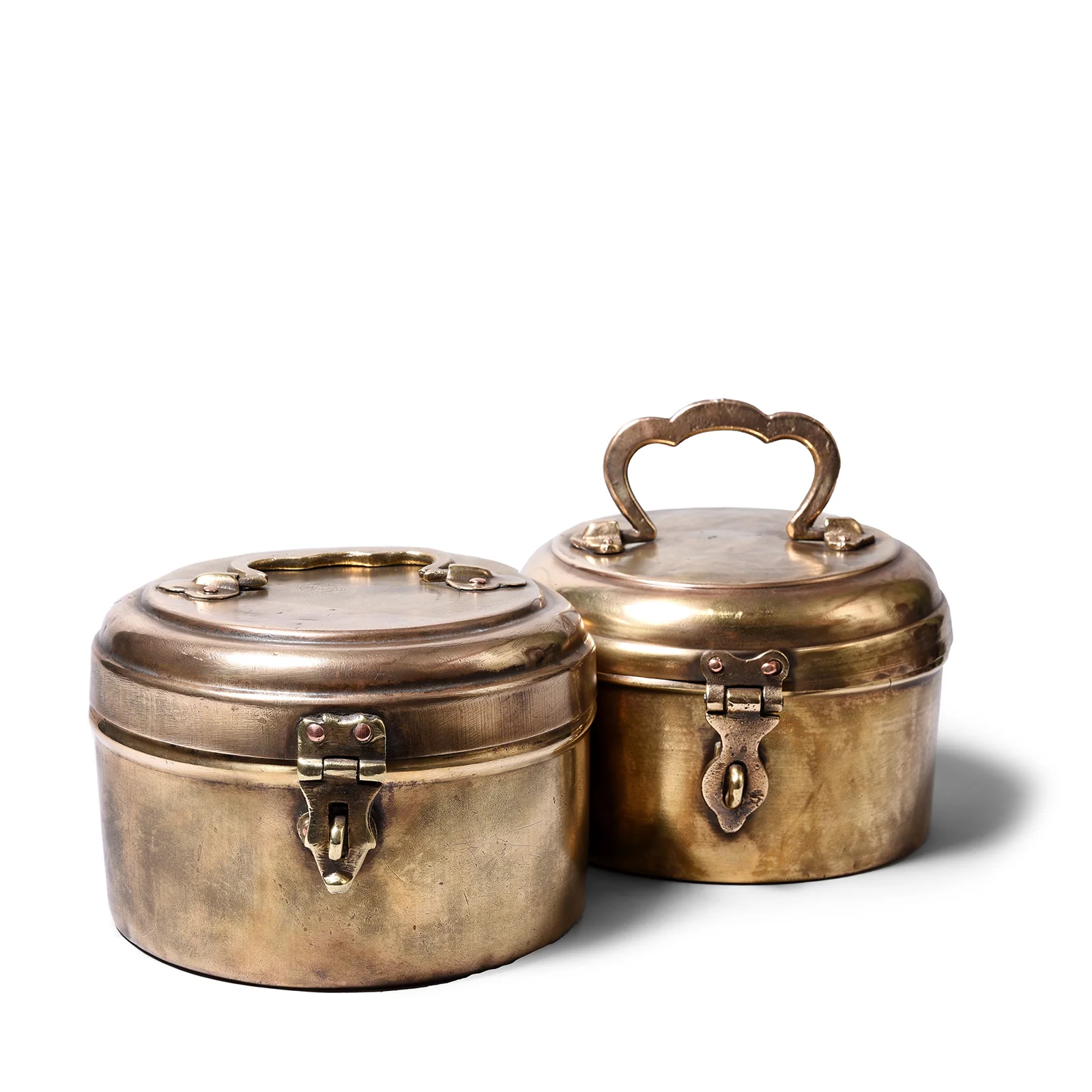 Indian Brass Chapati Box - Ca 1940