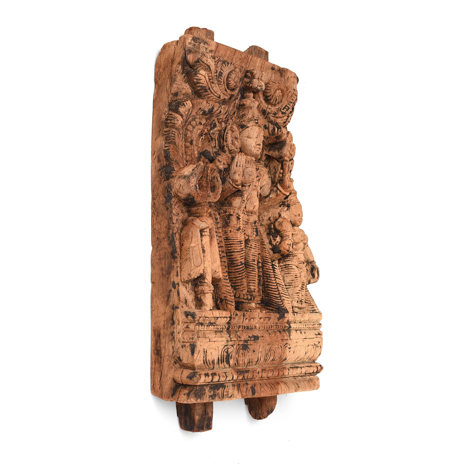 Carved Teak Chariot Carving Of Shiva & Parvati - 18th Century - Image 2