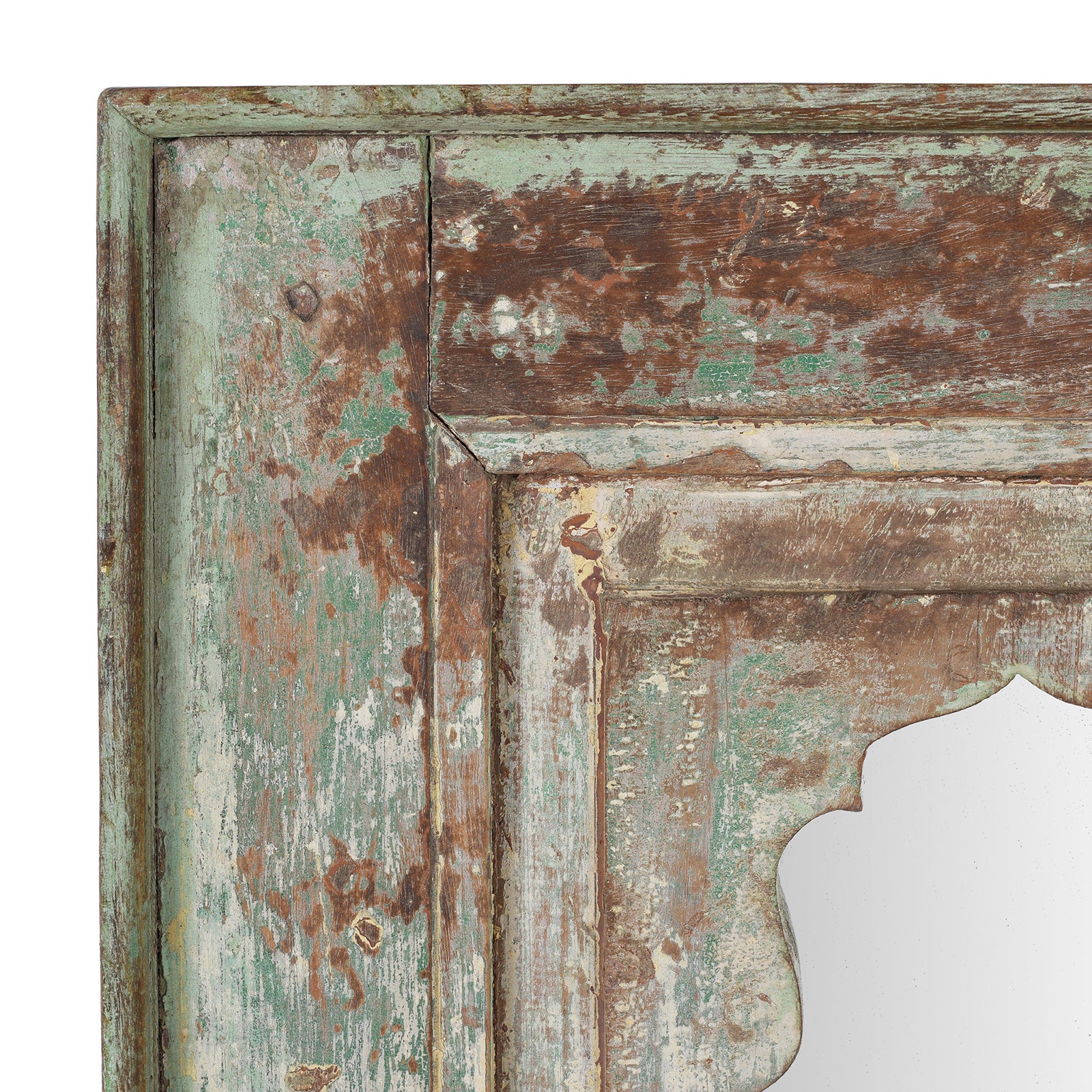 Indian Teak Double Mihrab Mirror - Image 4