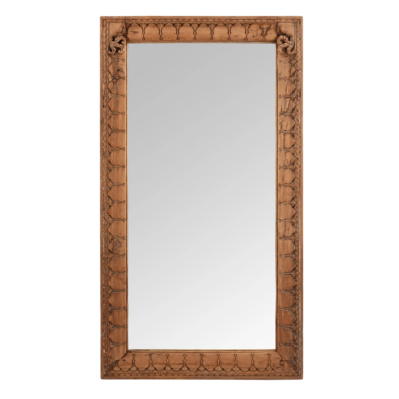 Indian Mirror Made From Reclaimed Teak - 19th Century - Image 2