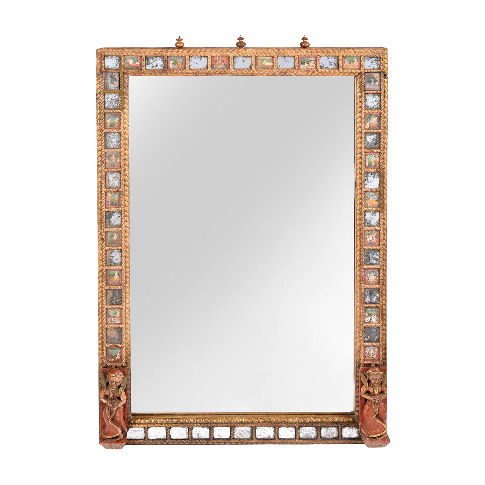Indian Mirror Made From A Krishna Jhula From Bikaner - Late 18th Century - Image 8