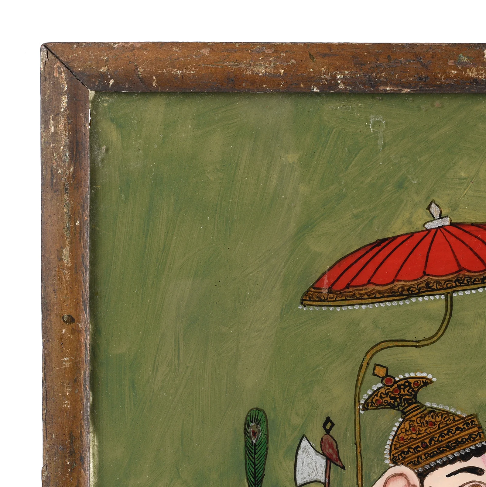 Reverse Glass Painting of Ganesha - 19th Century - Image 3