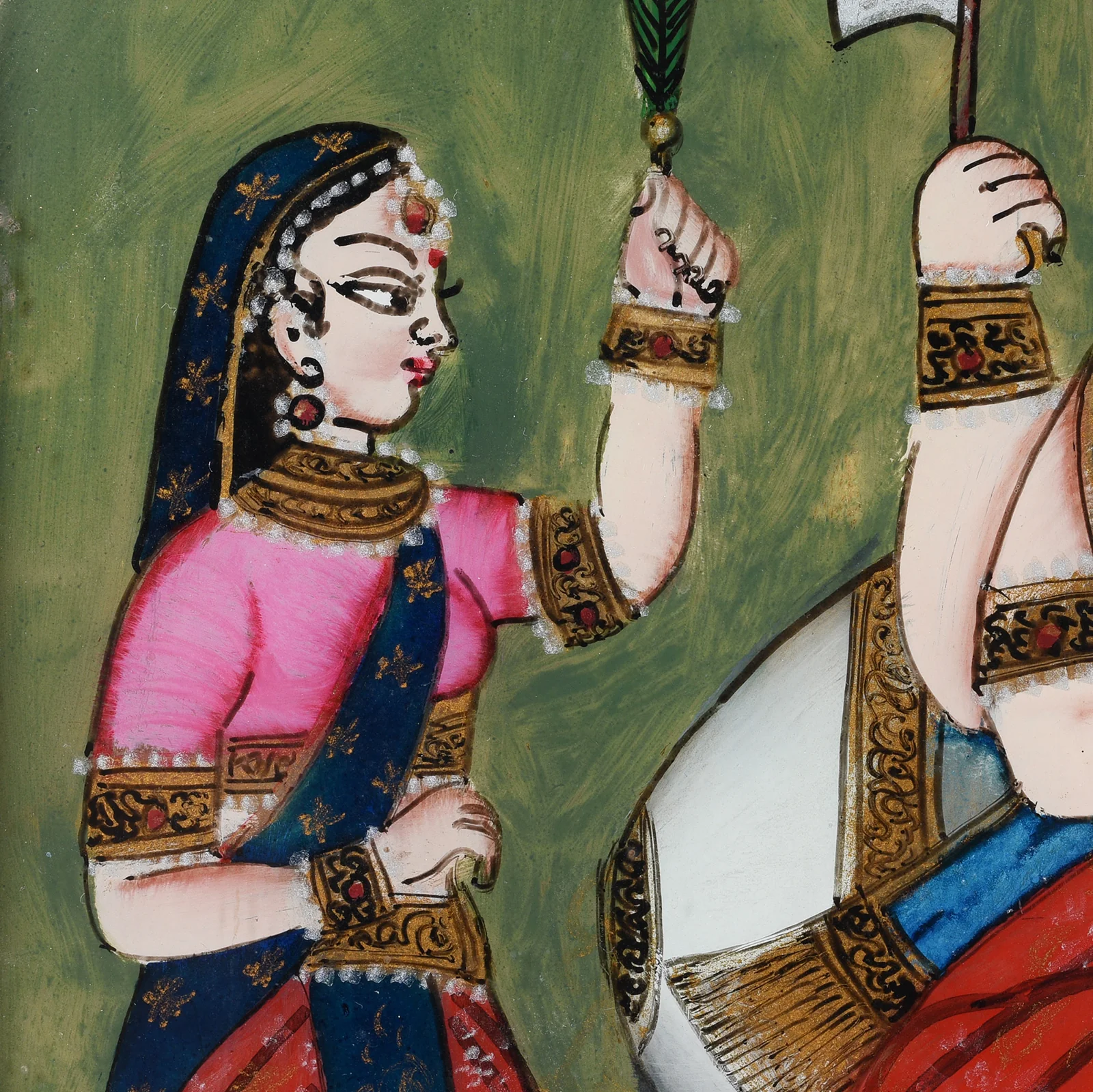 Reverse Glass Painting of Ganesha - 19th Century - Image 5