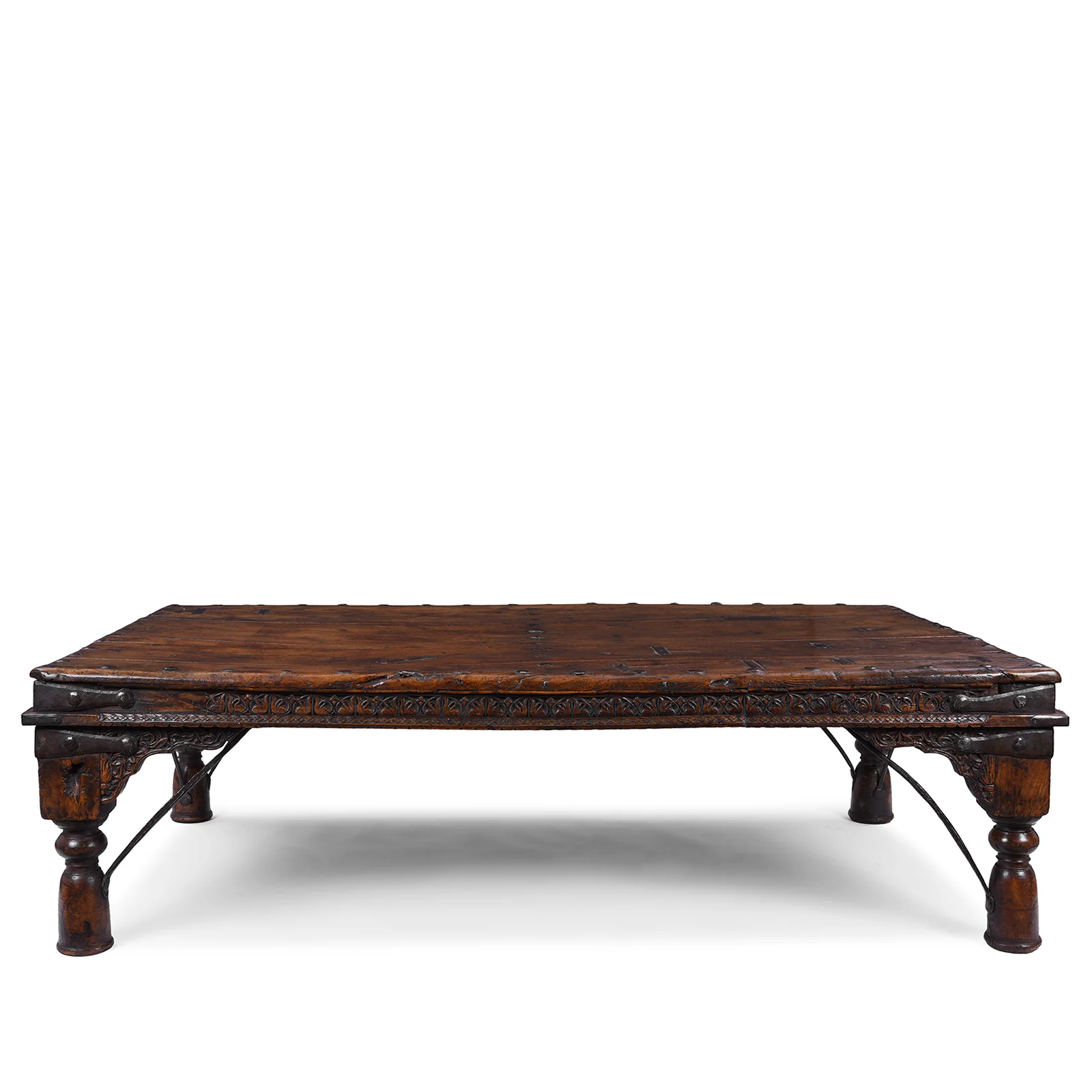 Carved Roheda Wood Takhat Table From Shekhawati - 19th Century - Image 10