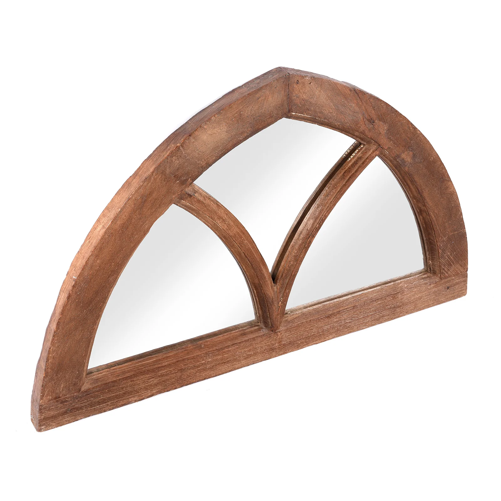 Indian Teak Fanlight Mirror - 19th Century - Image 3