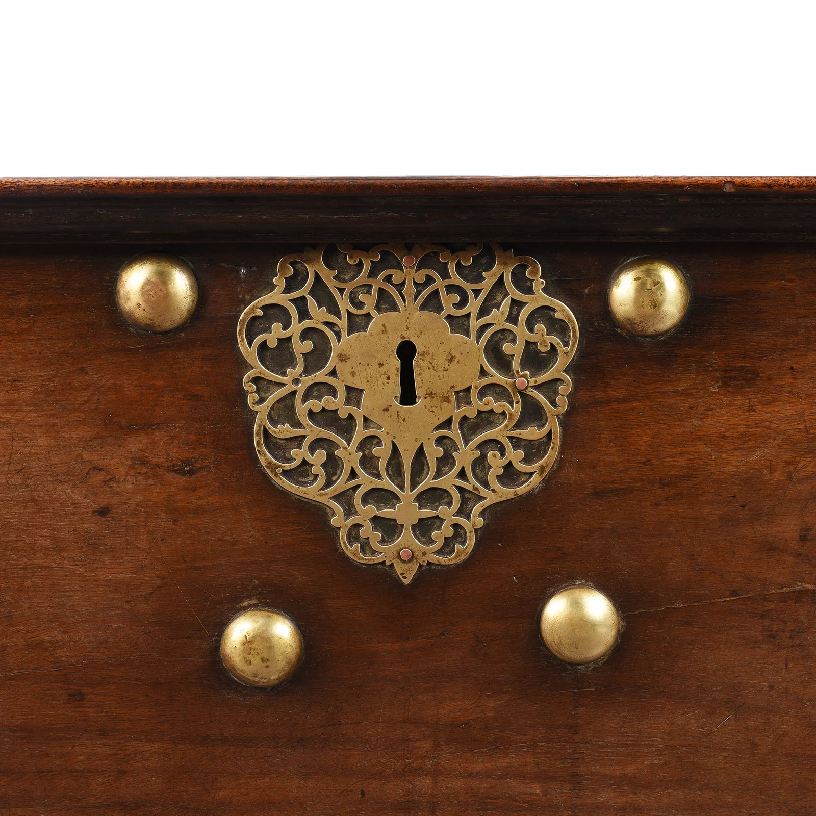Dutch Colonial Jackfruit & Brass Chest From Ceylon/Sri-Lanka -18thC - Image 4