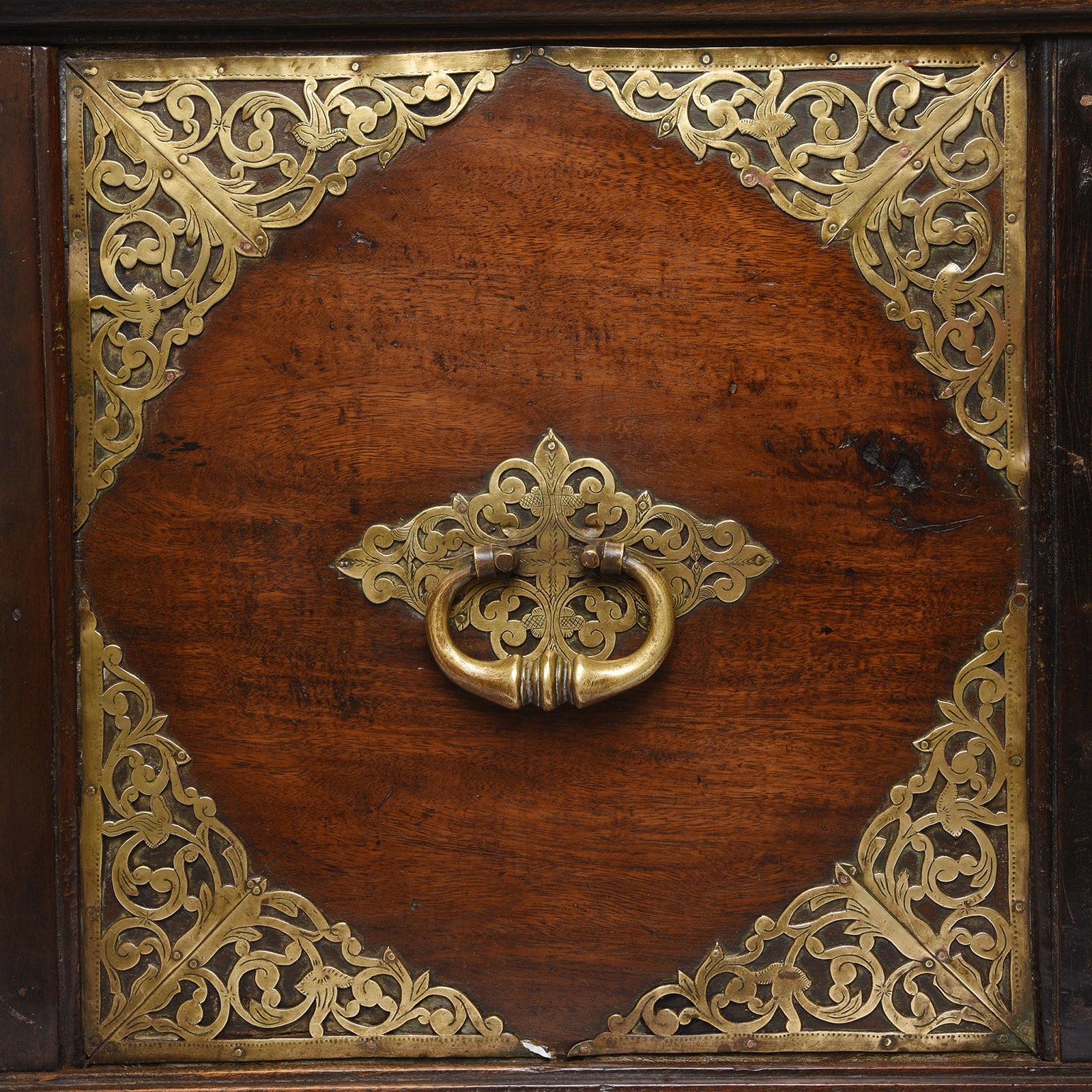 Dutch Colonial Jackfruit & Brass Chest From Ceylon/Sri-Lanka -18thC - Image 5