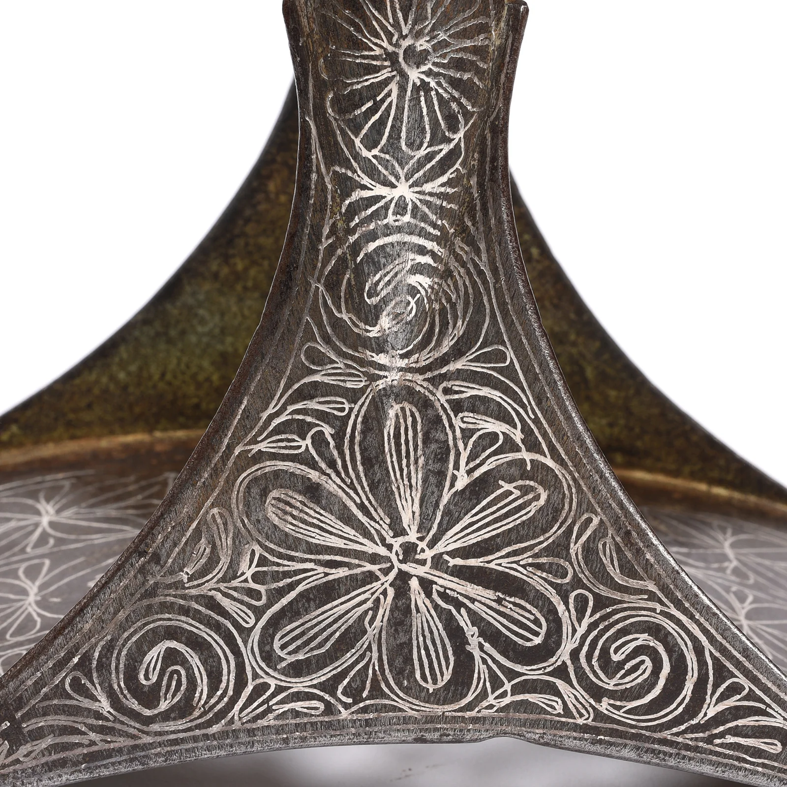 Indo-Persian Silver Inlaid Damascened Steel Stirrups - 19th Century - Image 7