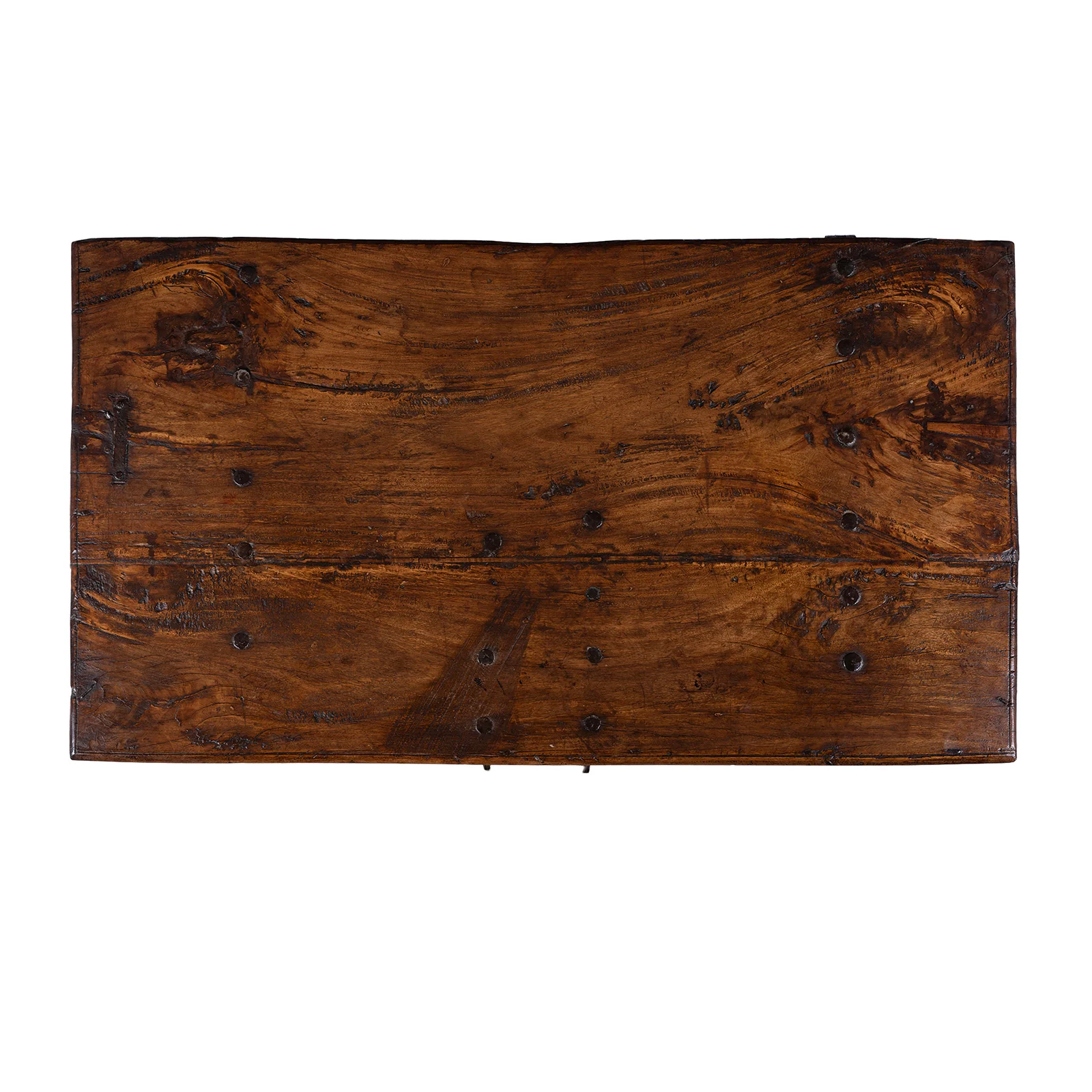 Iron Bound Teak Chest From Gujarat - 19th Century - Image 8