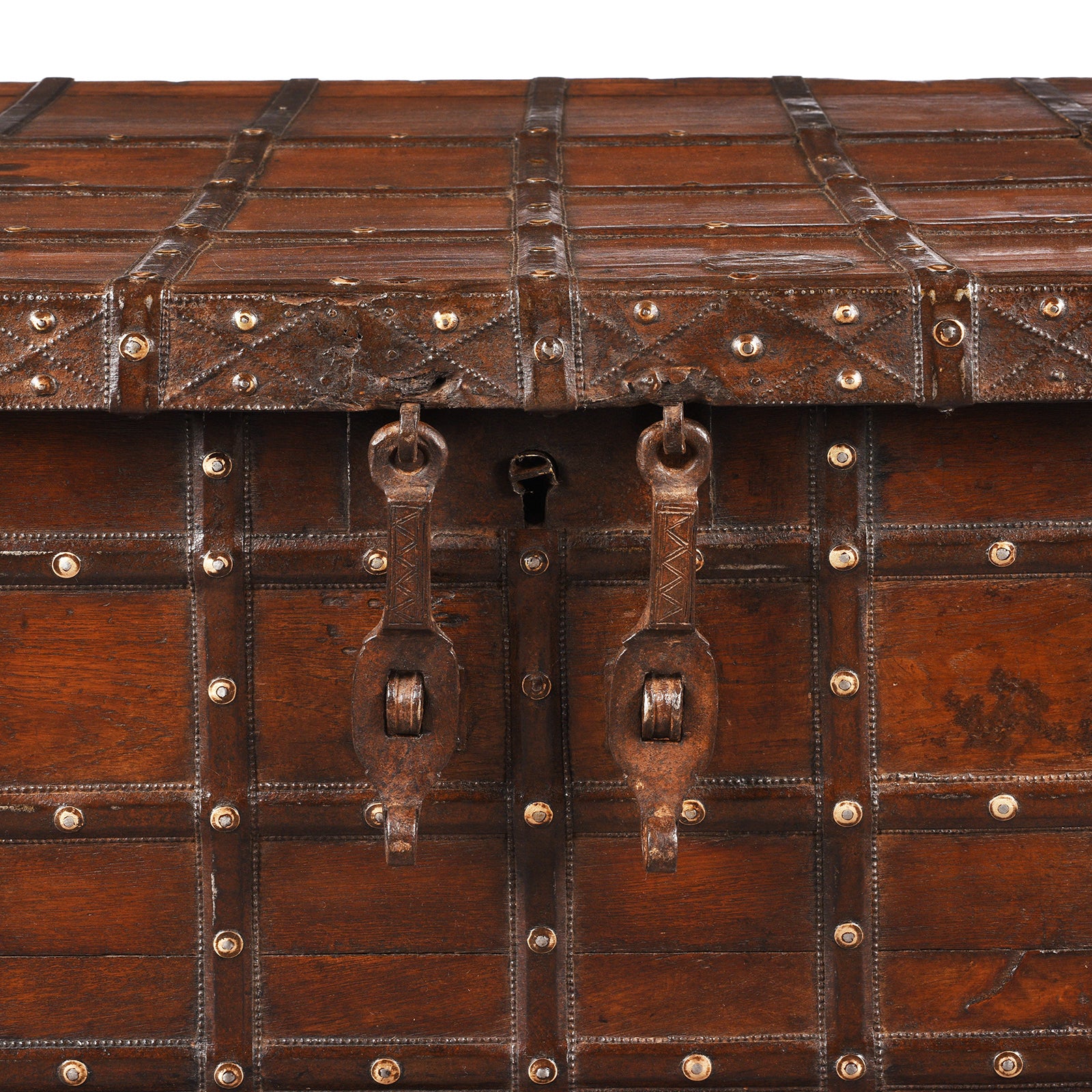 Iron Bound Teak Coffee Table Chest From Gujarat - 19th Century - Image 2