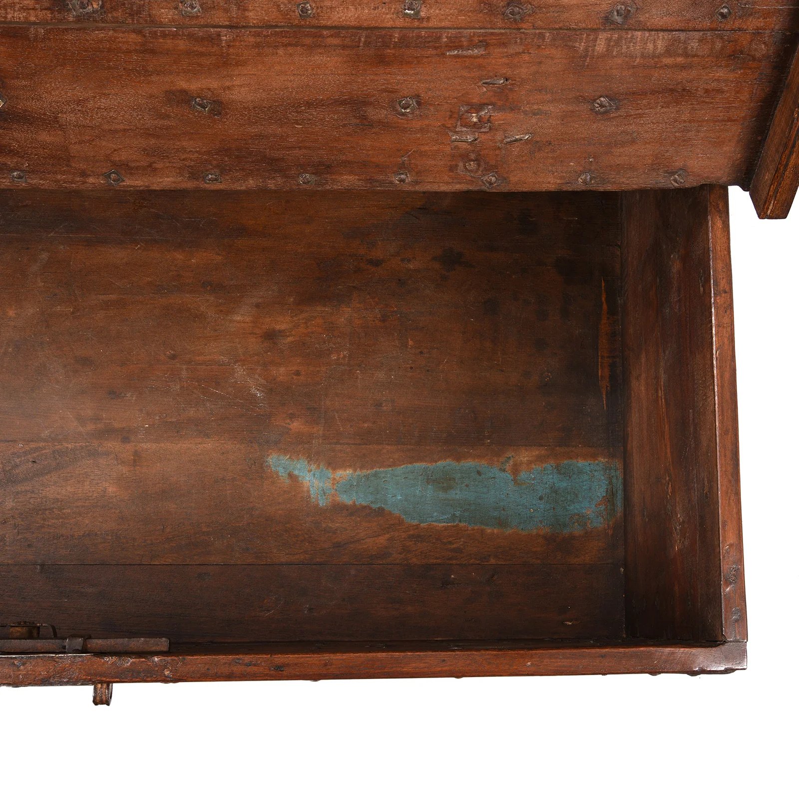 Iron Bound Teak Coffee Table Chest From Gujarat - 19th Century - Image 6
