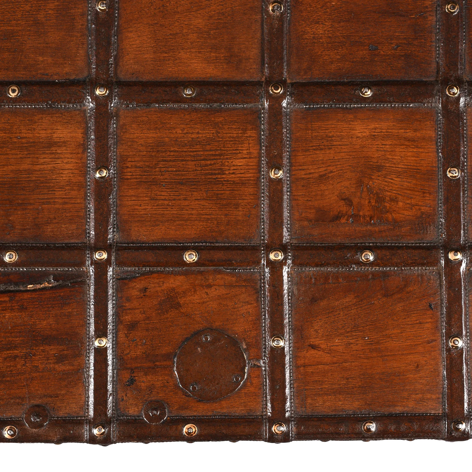 Iron Bound Teak Coffee Table Chest From Gujarat - 19th Century - Image 8