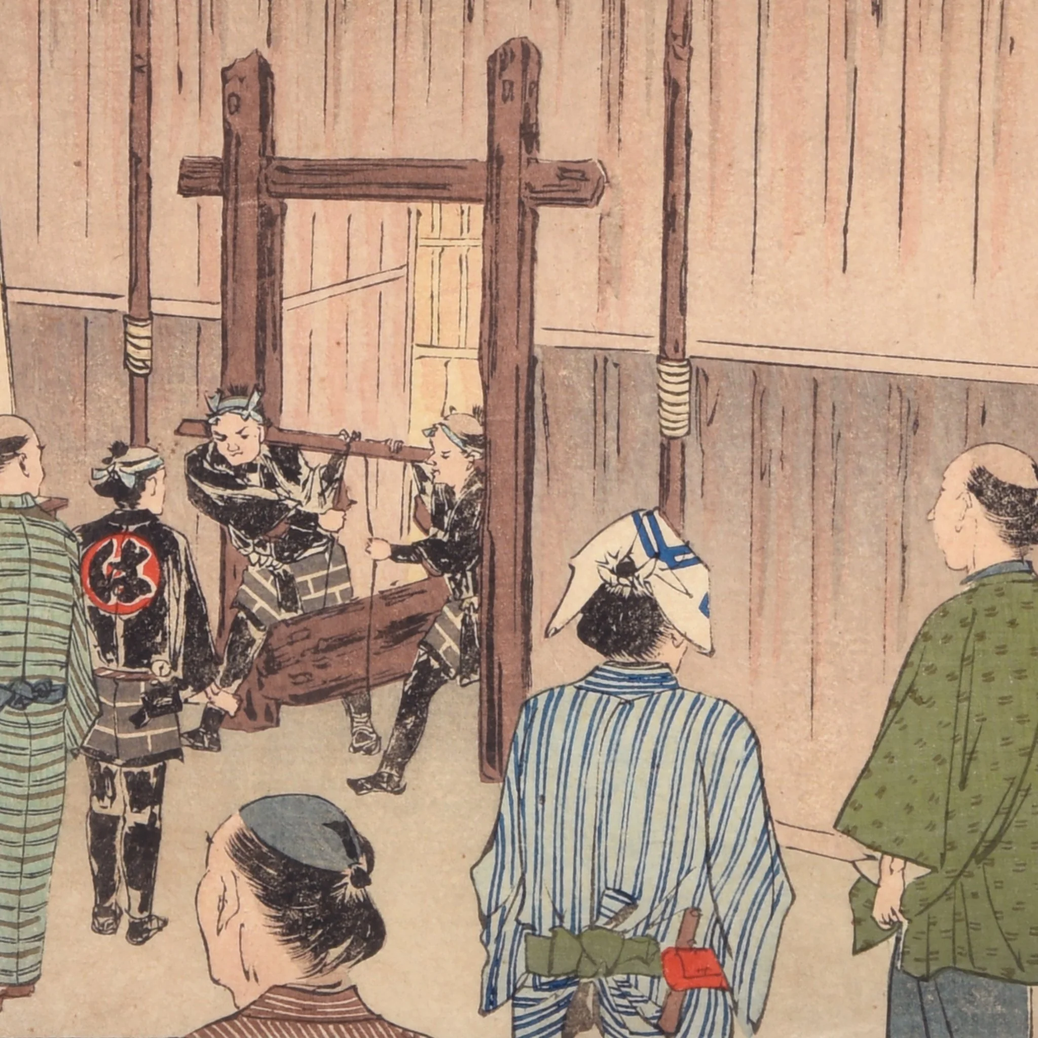 Framed Japanese Wood Block Print - 19thC - Image 3