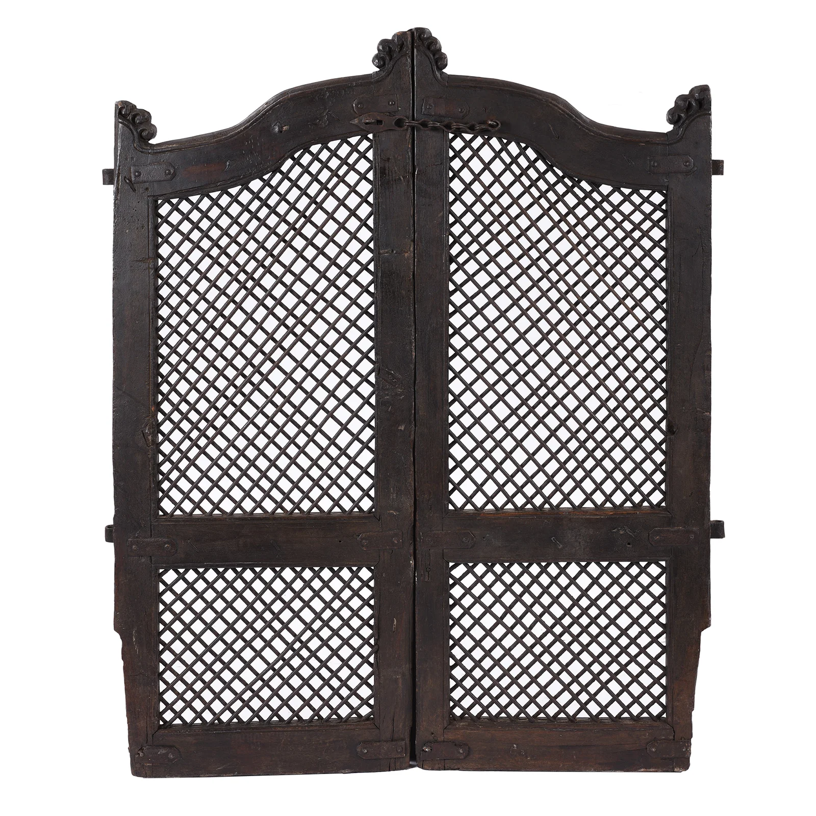 Teak & Iron Jali Dog Gate From Gujarat - 19th Century - Image 3