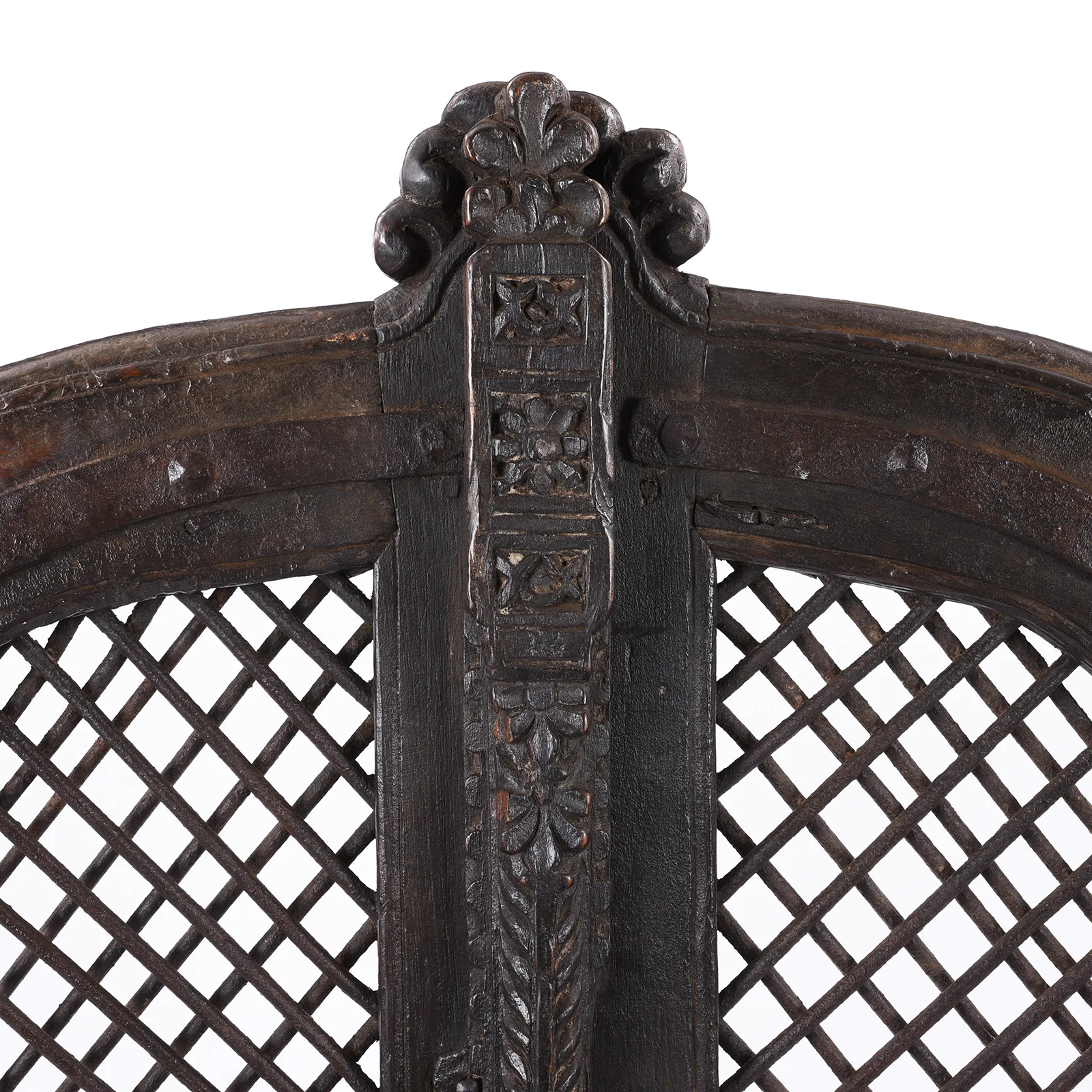 Teak & Iron Jali Dog Gate From Gujarat - 19th Century - Image 4