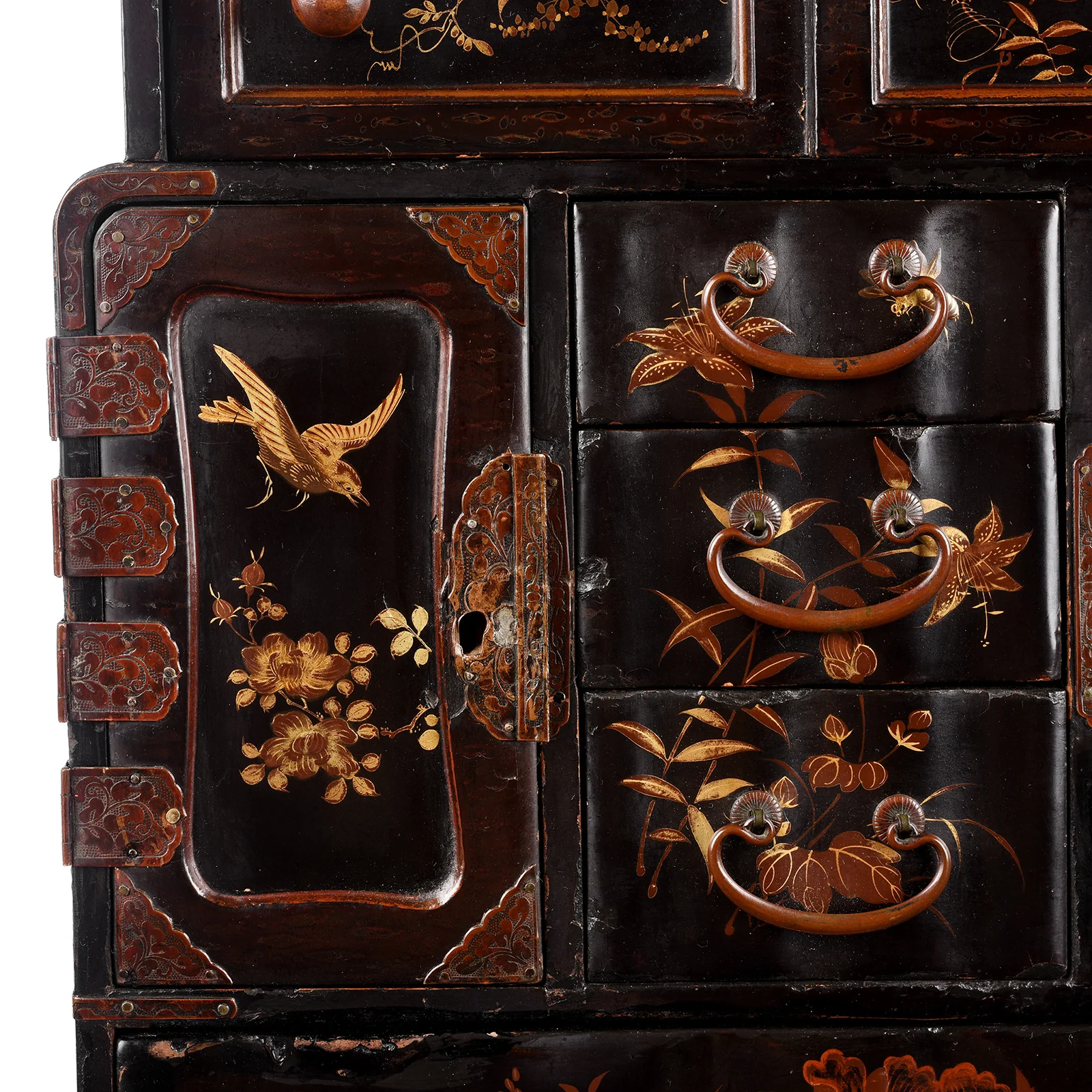 Japanese Black Lacquer Kodansu Cabinet - Meiji Period - Image 3