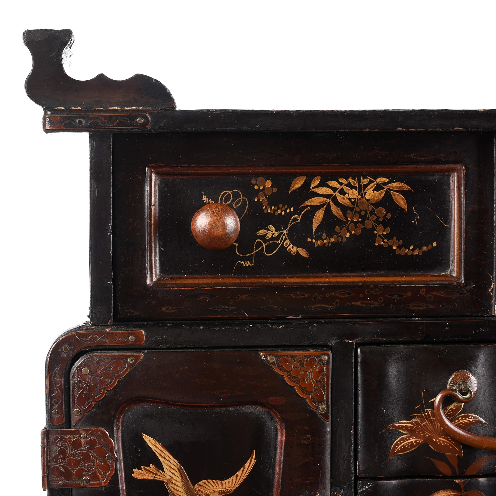 Japanese Black Lacquer Kodansu Cabinet - Meiji Period - Image 9