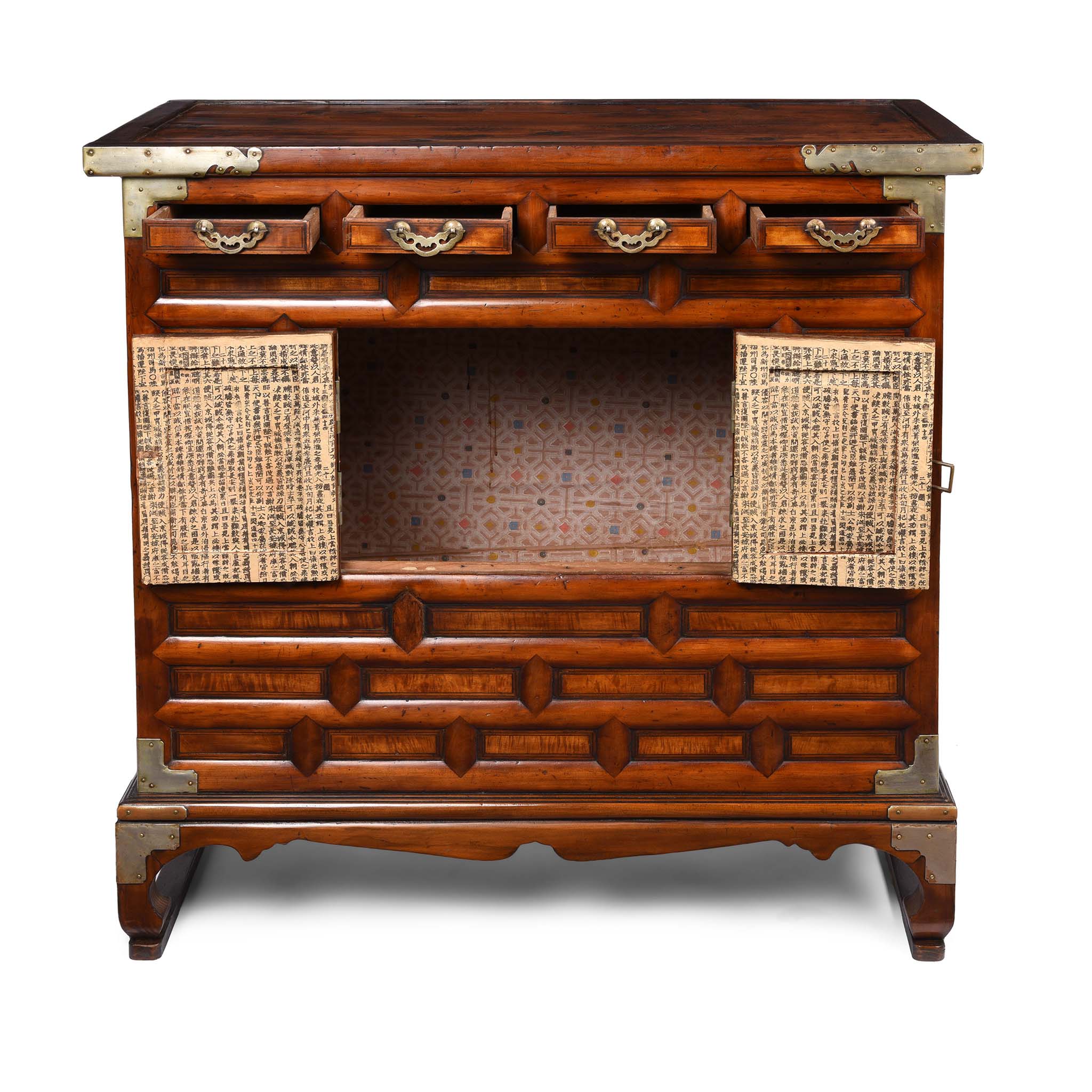 Burr Elm Korean Morijang Side Cabinet - Early 20thC - Image 3