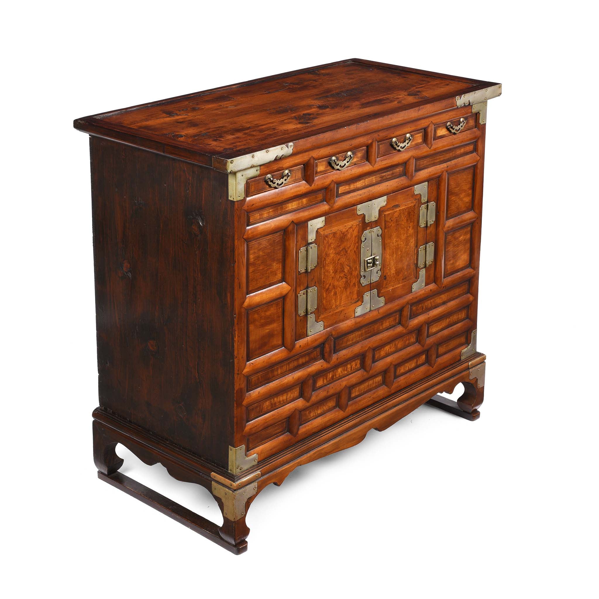 Burr Elm Korean Morijang Side Cabinet - Early 20thC - Image 7