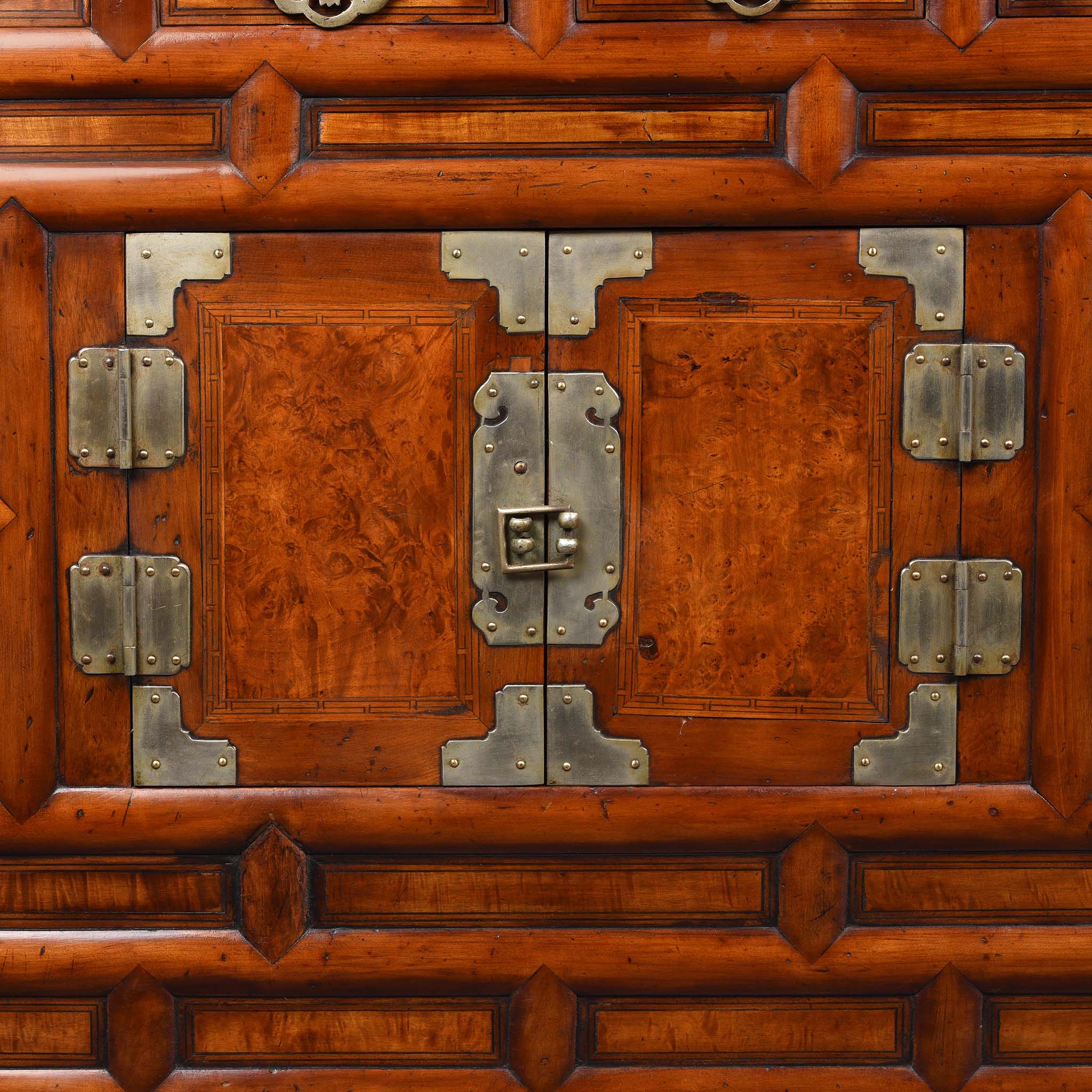 Burr Elm Korean Morijang Side Cabinet - Early 20thC - Image 8