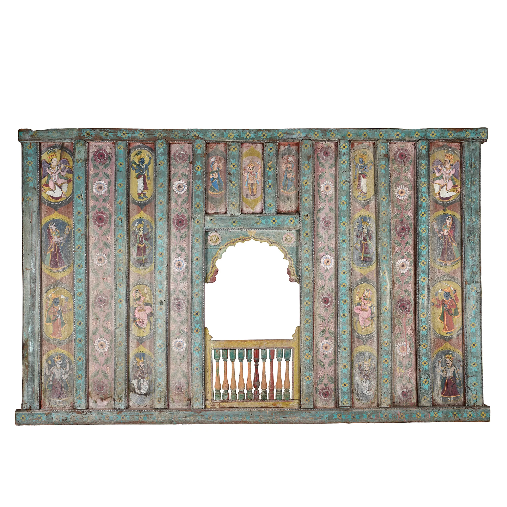 Large Painted Interior Balcony From Kutch