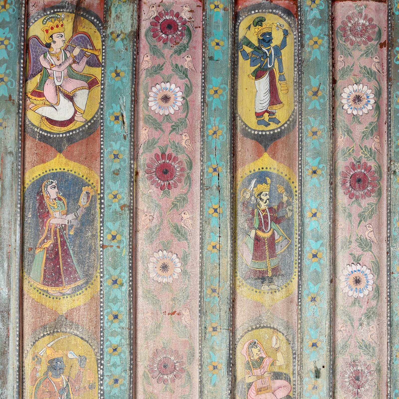 Large Painted Interior Balcony From Kutch - Image 4