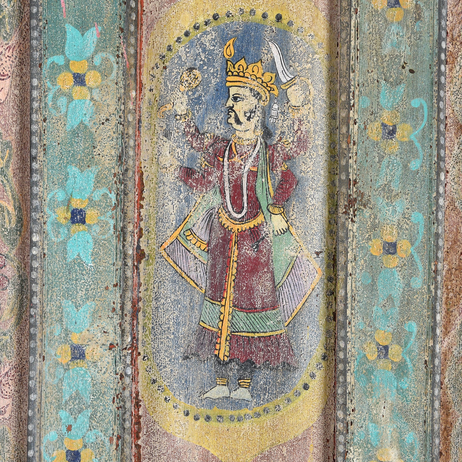 Large Painted Interior Balcony From Kutch - Image 6
