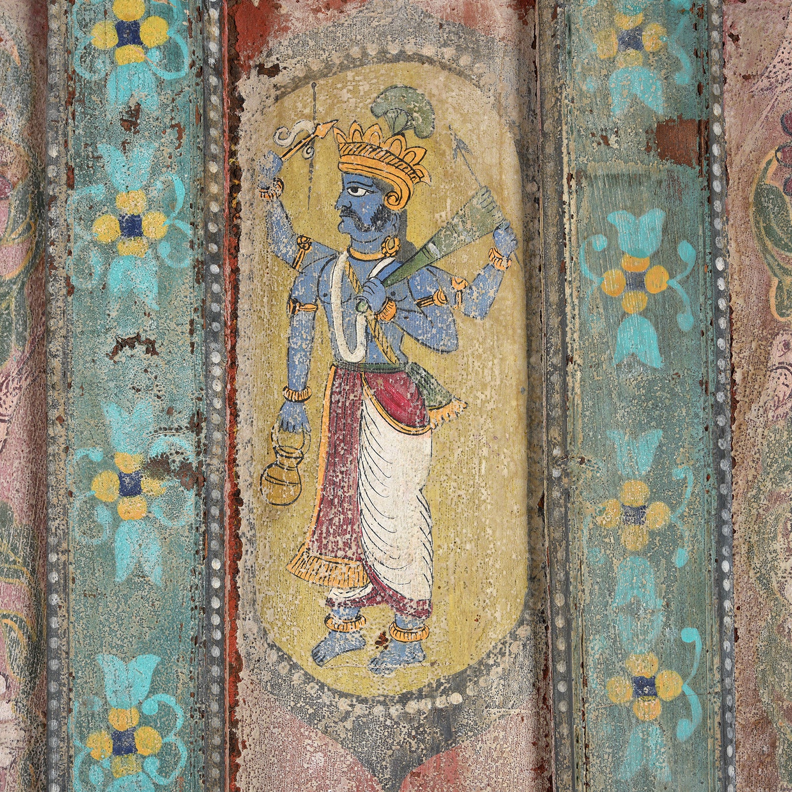 Large Painted Interior Balcony From Kutch - Image 7