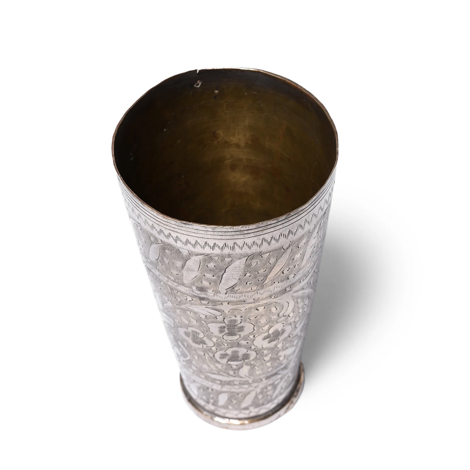 Vintage Lassi Cup - Nickel Plated Brass - Early 20th Century - Image 3