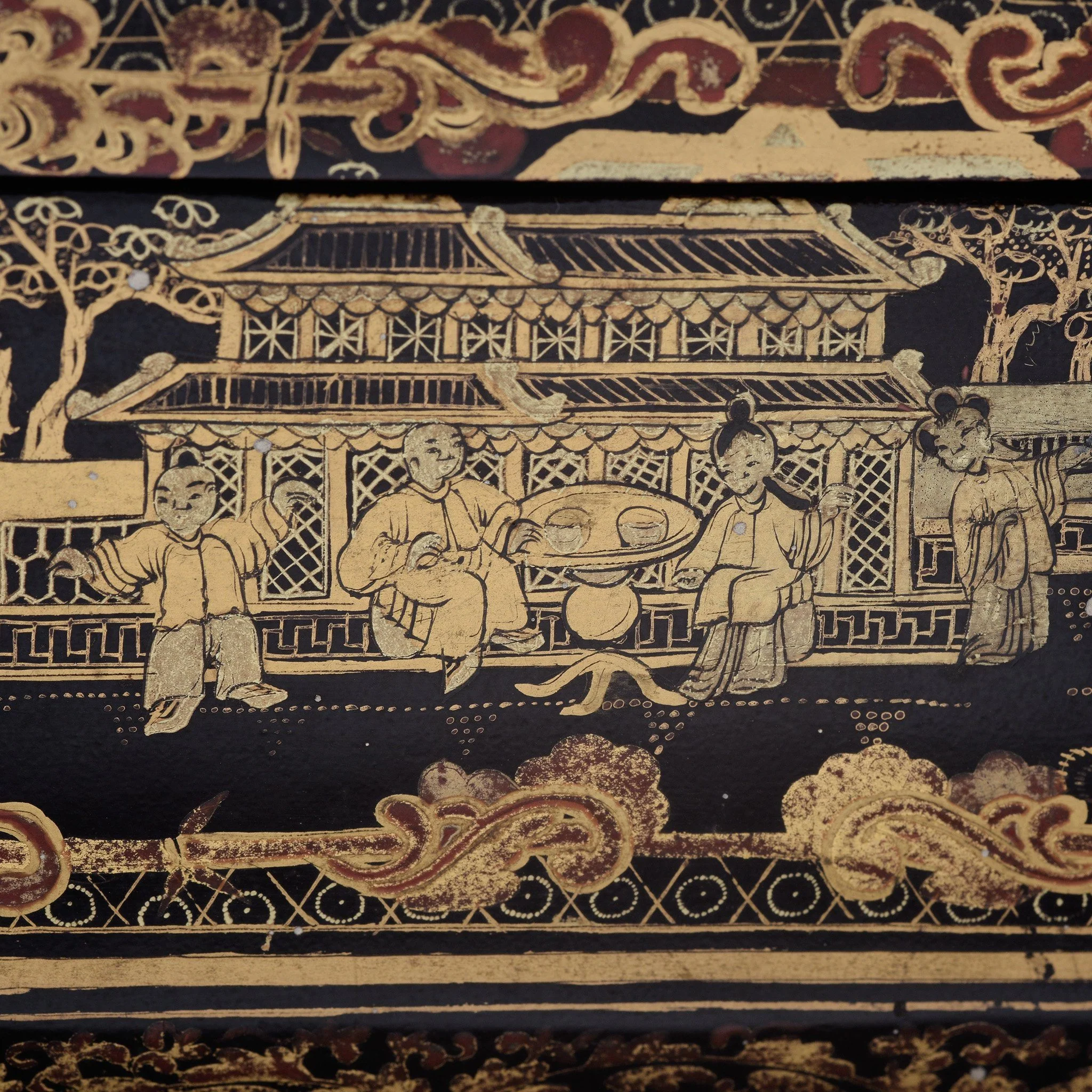 Chinese Export Black Lacquer Games Box - Qing Dynasty - Early 19thC - Image 10